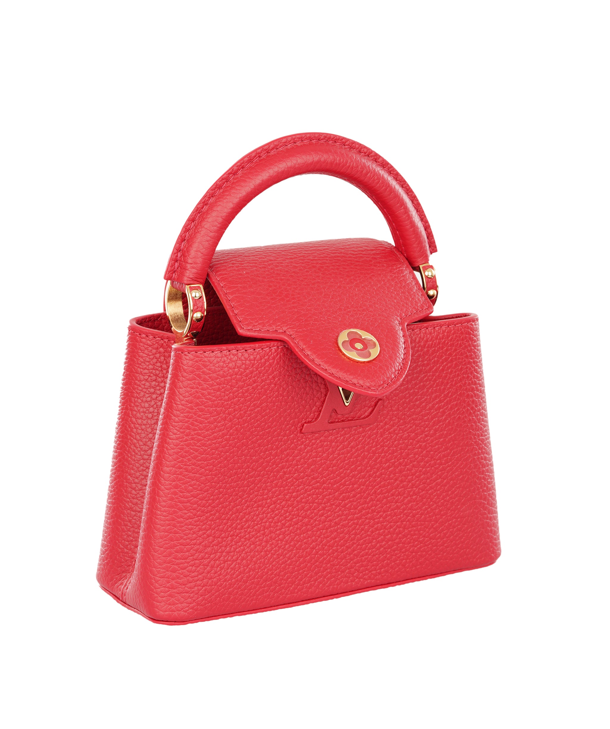 Louis Vuittion Scarlet Red Capucines Mini Taurillon Leather Bag ALTC1188