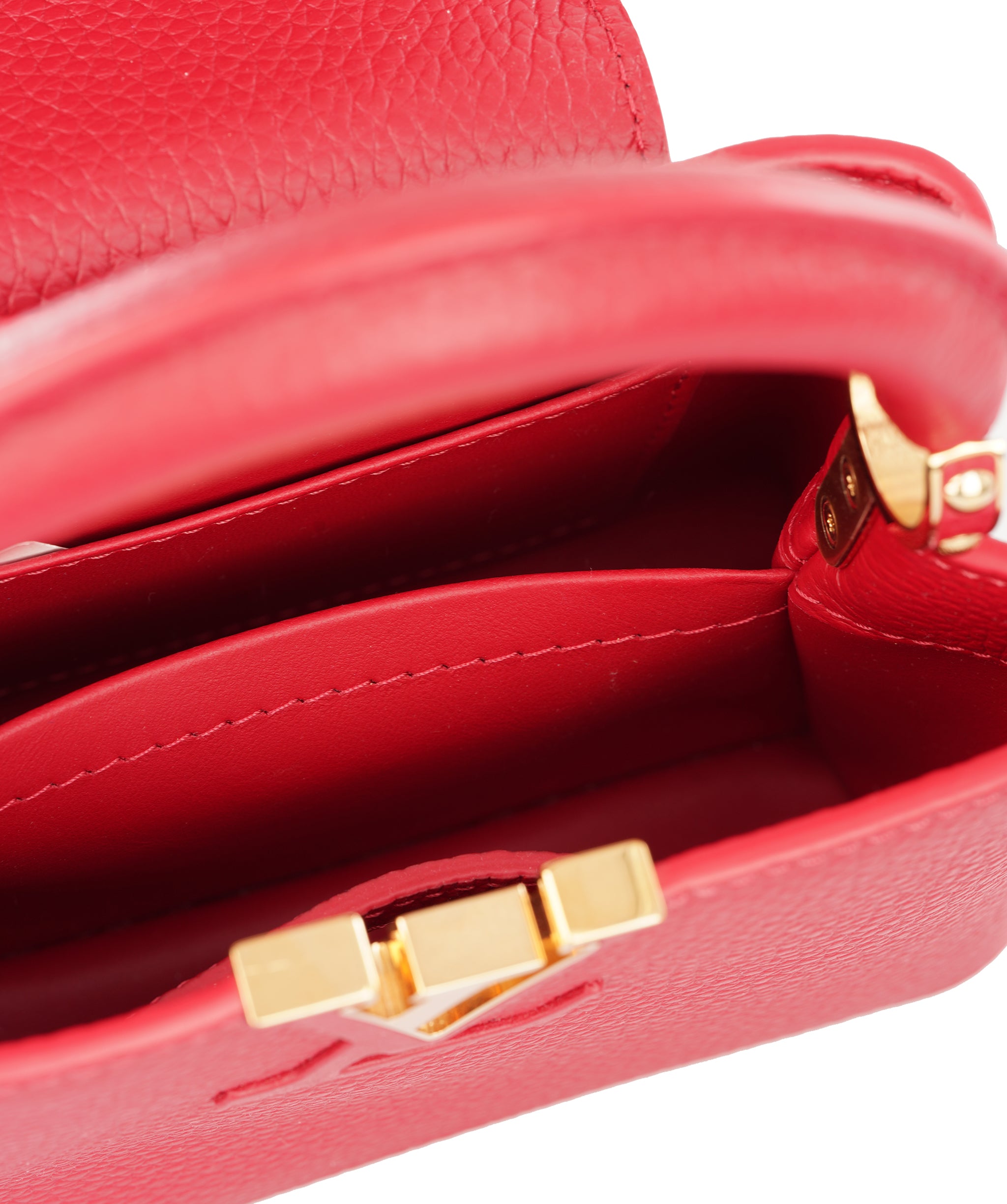 Louis Vuittion Scarlet Red Capucines Mini Taurillon Leather Bag ALTC1188