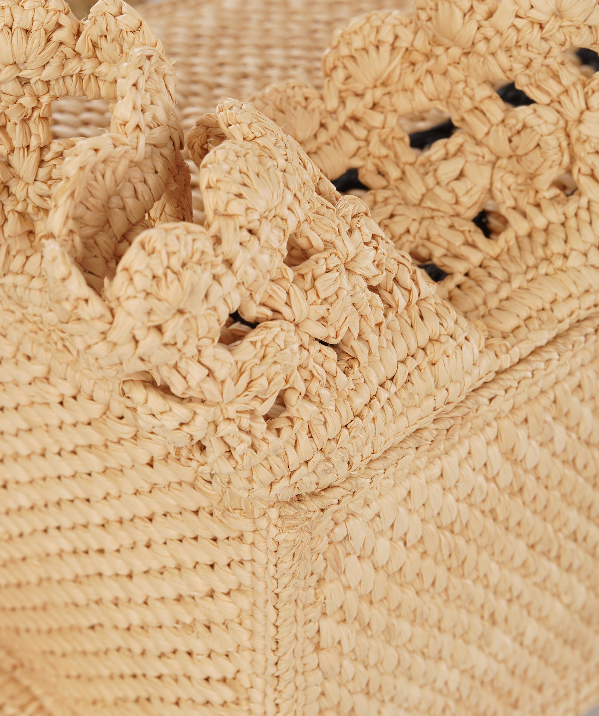 Loewe x Paula's Beige Ibiza Font Ruffla Tote Bag ALTC1186