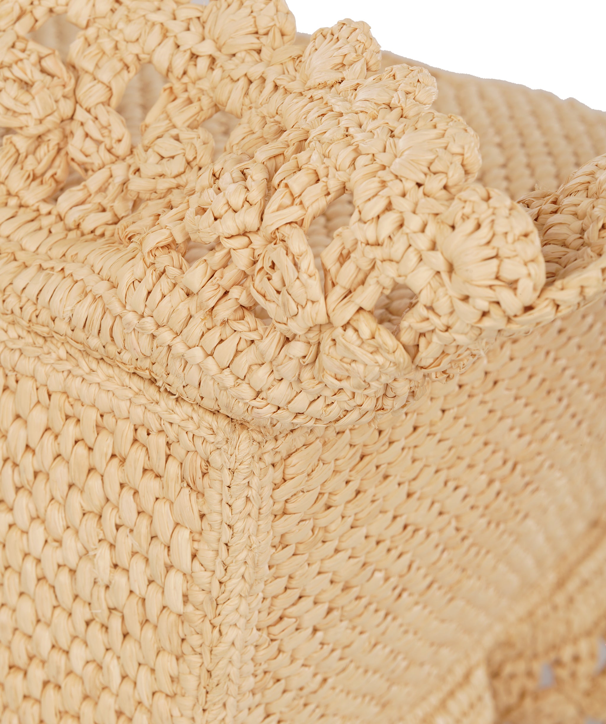Loewe x Paula's Beige Ibiza Font Ruffla Tote Bag ALTC1186