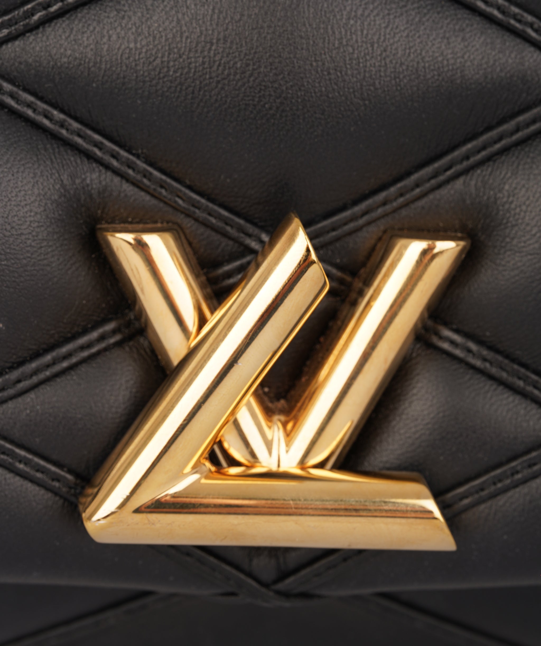 Louis Vuttion Black Paddded Lambskin Leather GO-14 MM Bag ALTC1189
