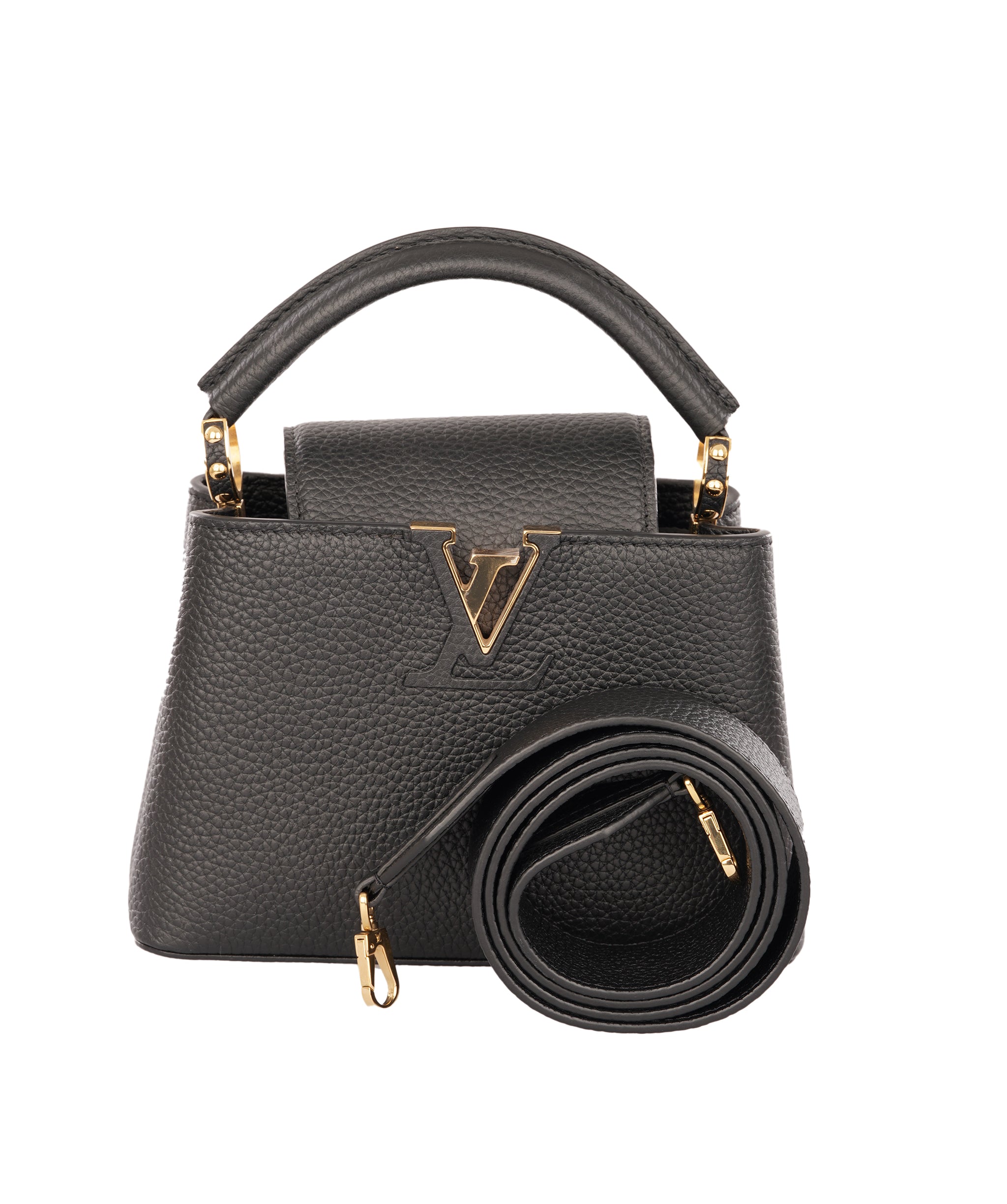 Louis Vuittion Black Capucines Mini Taurillon Leather Bag ALTC1191