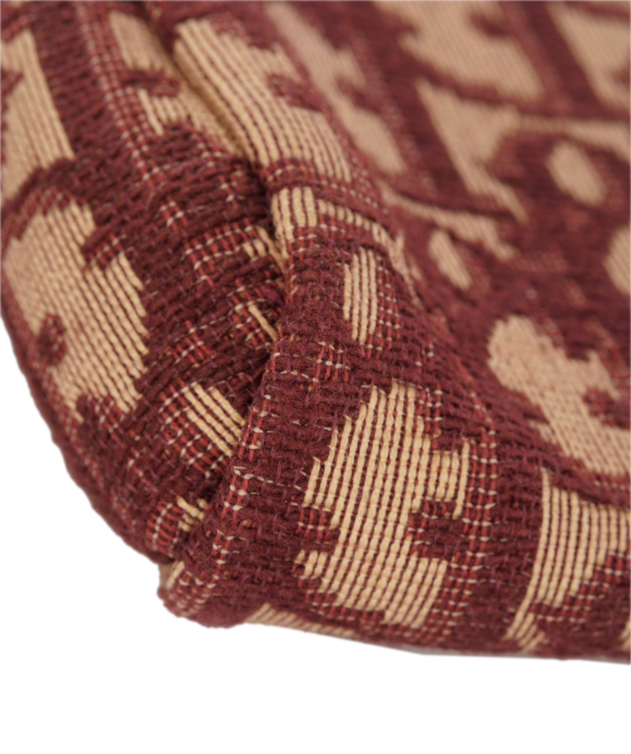 Christian Dior Burgundy and Beige Trotter Monogram Oblique Canvas Coin Pouch ALC4365