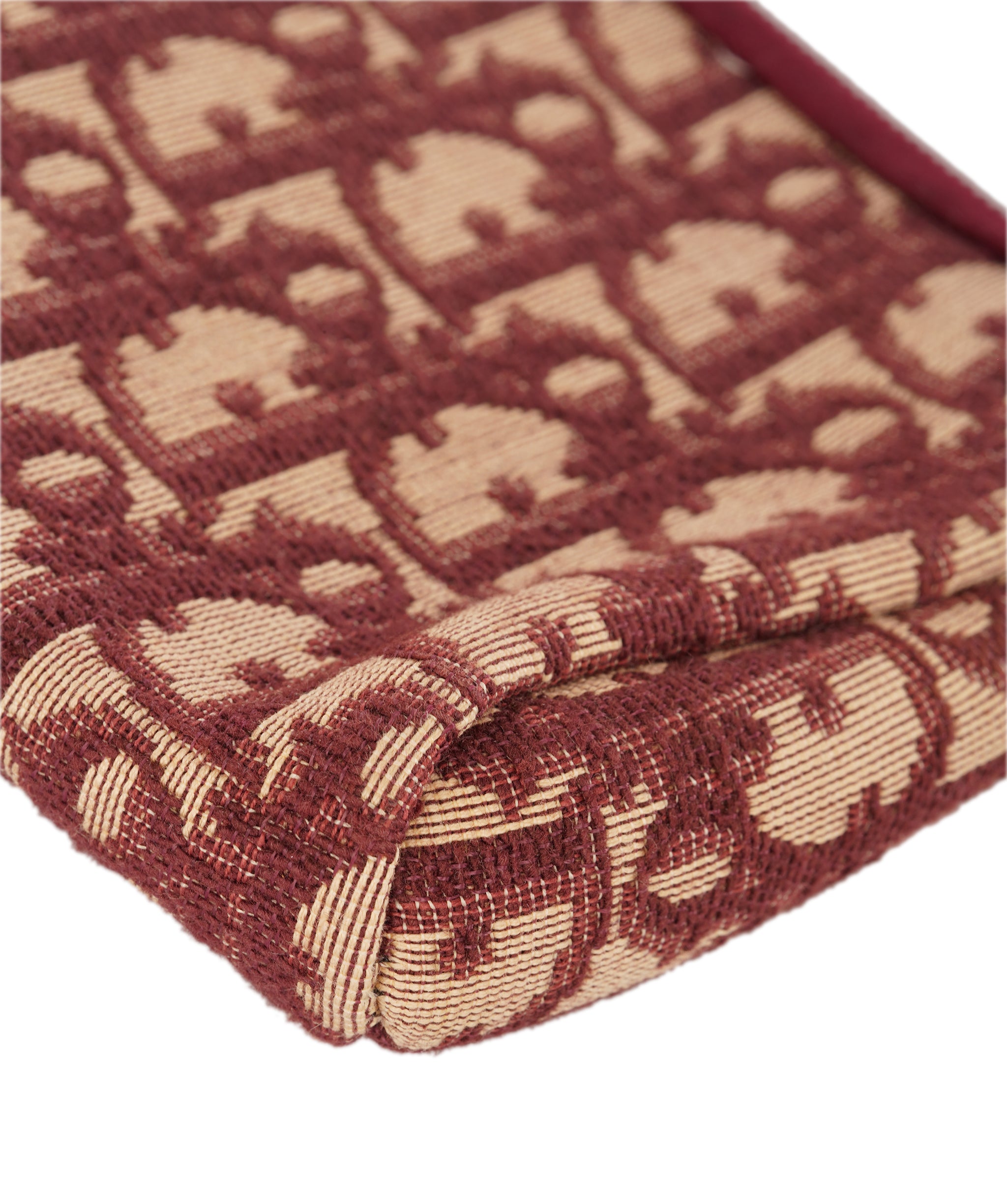 Christian Dior Burgundy and Beige Trotter Monogram Oblique Canvas Coin Pouch ALC4365