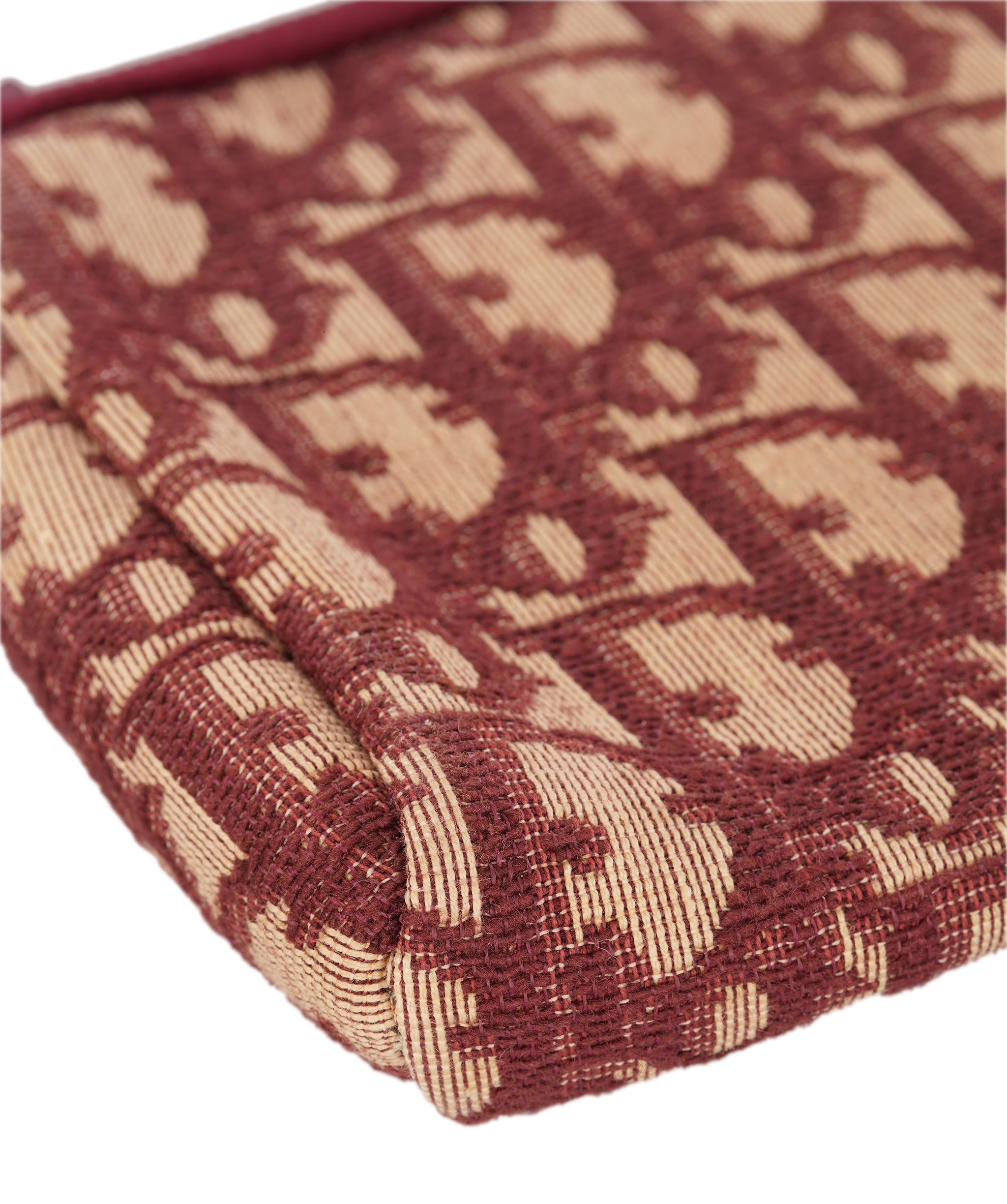 Christian Dior Burgundy and Beige Trotter Monogram Oblique Canvas Coin Pouch ALC4365
