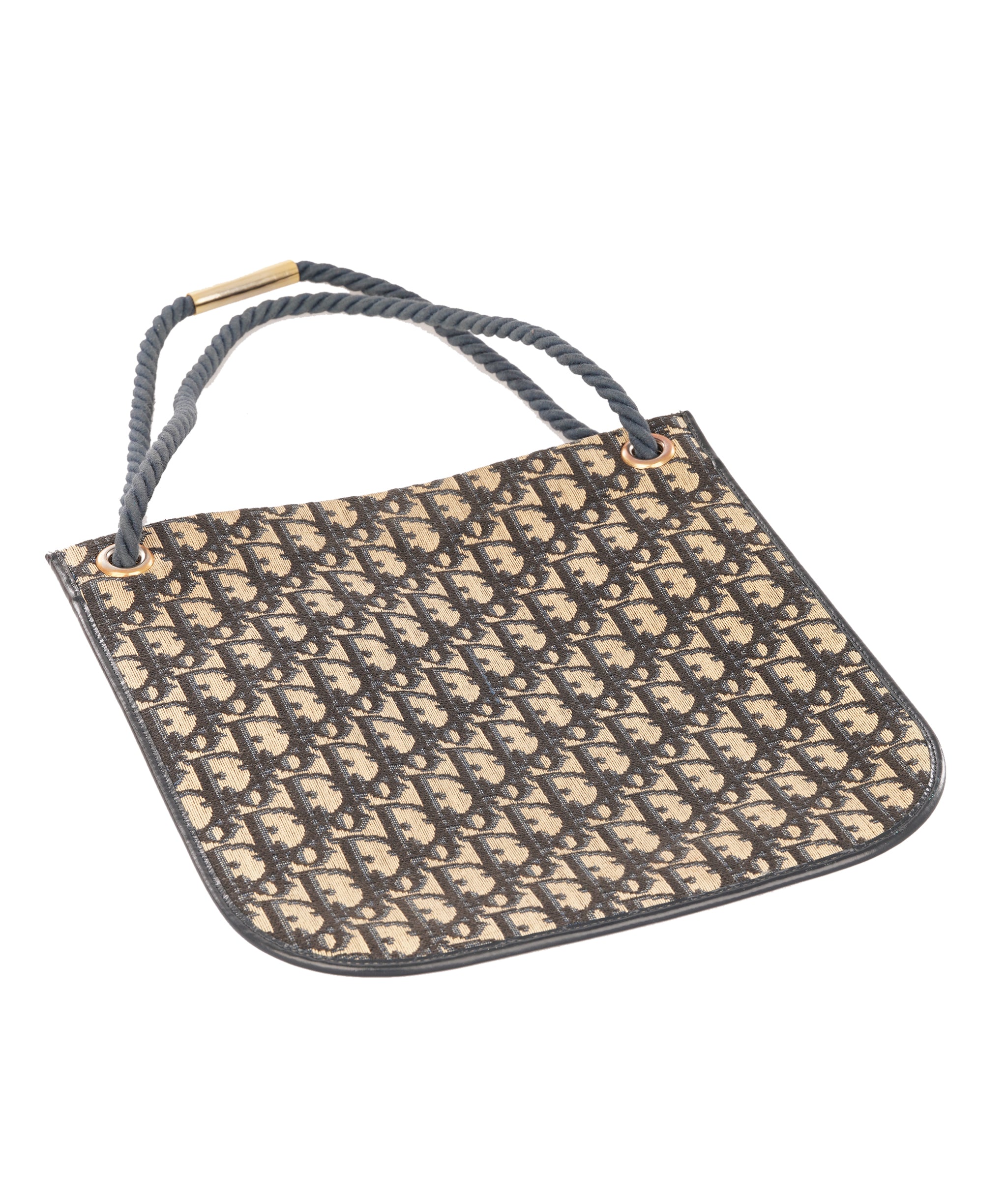 Christian Dior Navy Blue Trotter Monogram Canvas Shoulder Bag ALC4367