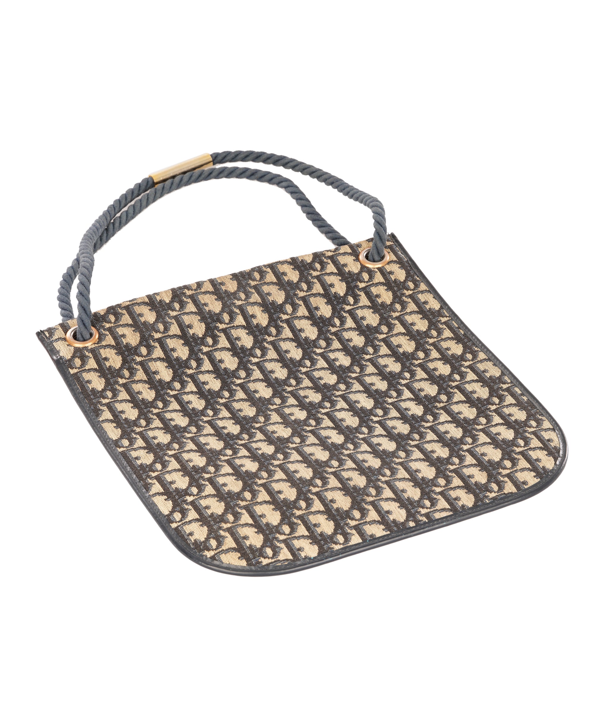 Christian Dior Navy Blue Trotter Monogram Canvas Shoulder Bag ALC4367