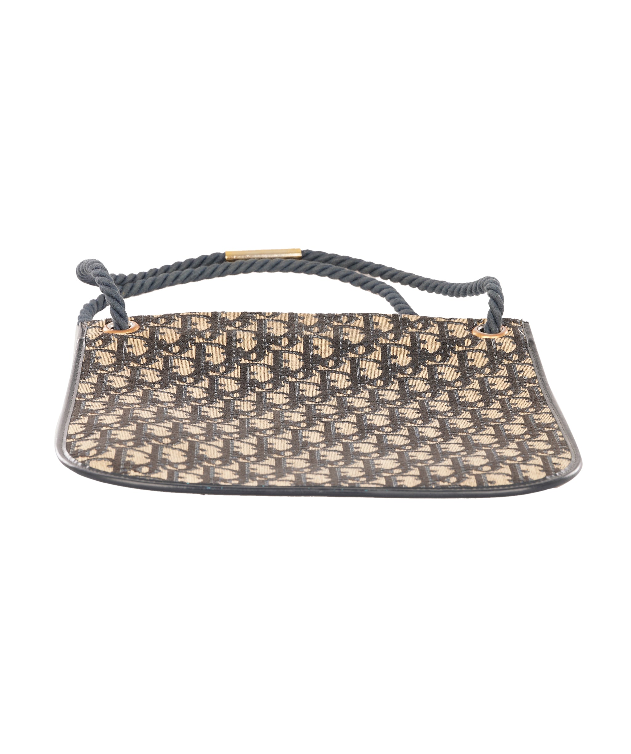 Christian Dior Navy Blue Trotter Monogram Canvas Shoulder Bag ALC4367