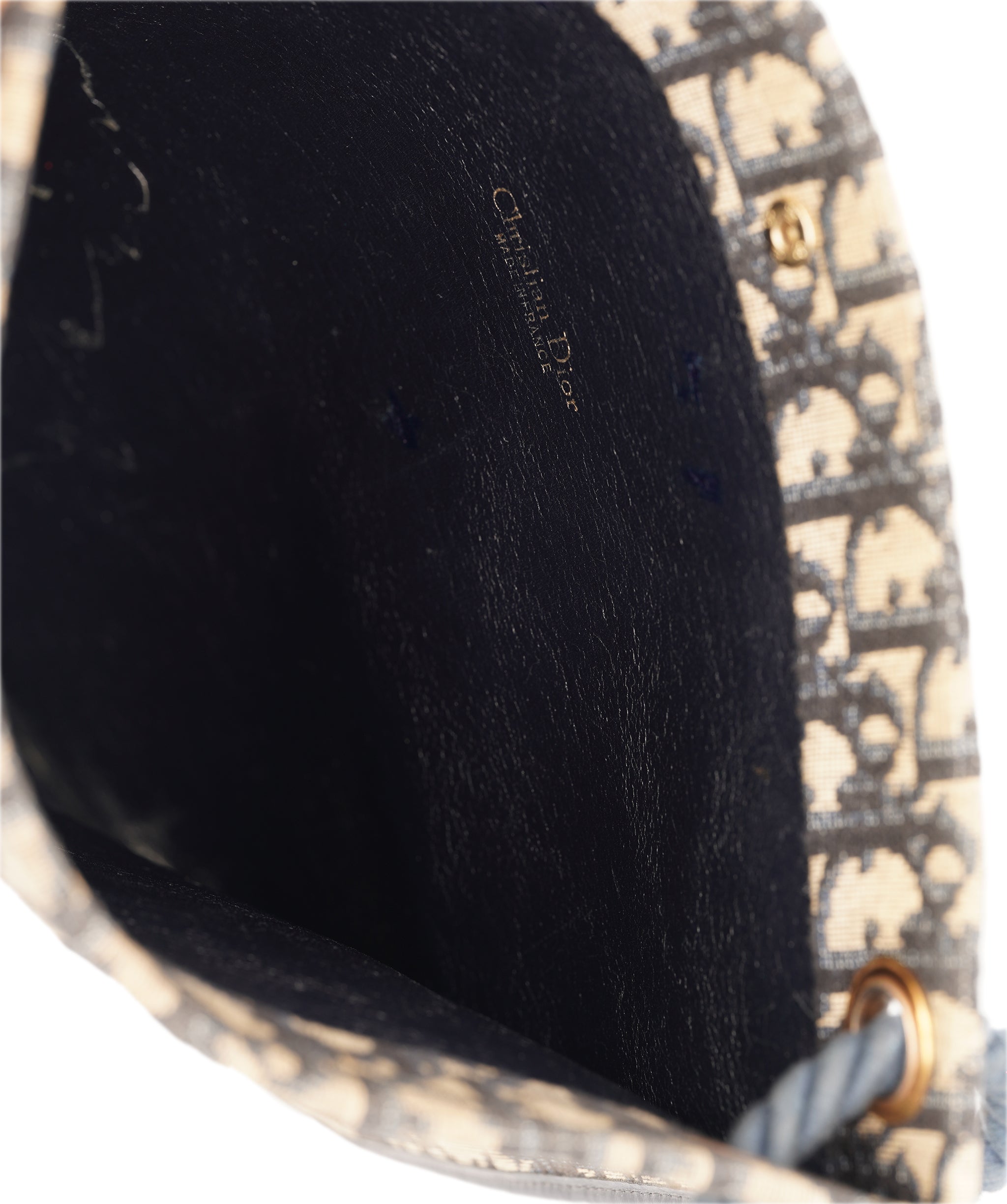 Christian Dior Navy Blue Trotter Monogram Canvas Shoulder Bag ALC4367