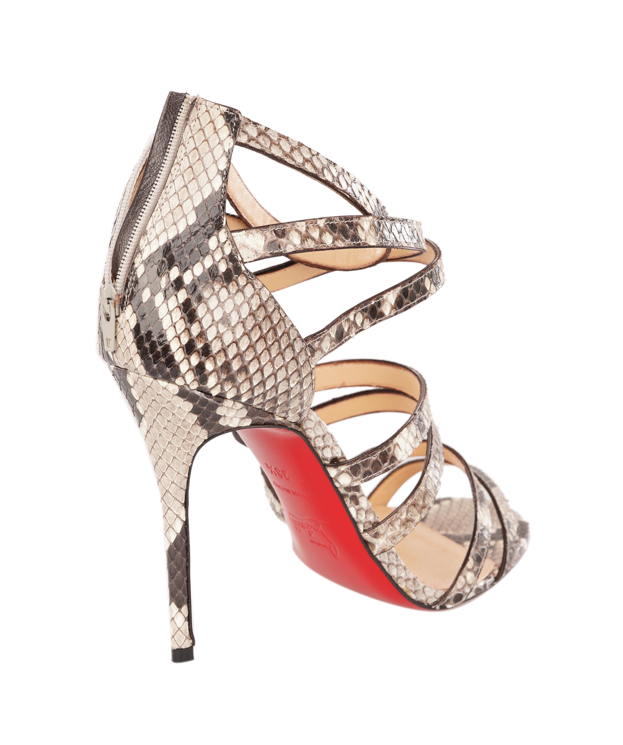 Christian Louboutin Python Caged Strappy Sandals ALC4354