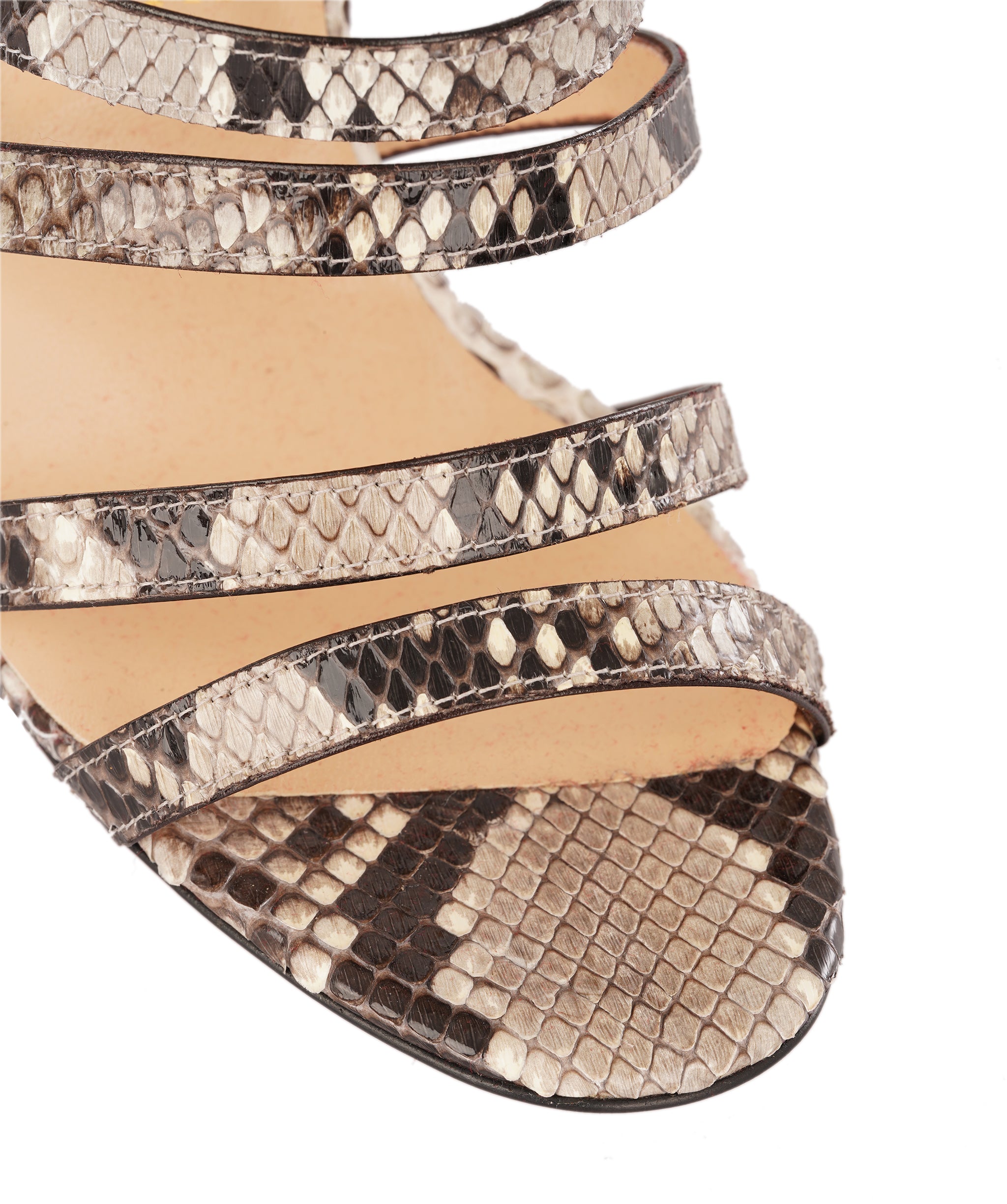 Christian Louboutin Python Caged Strappy Sandals ALC4354