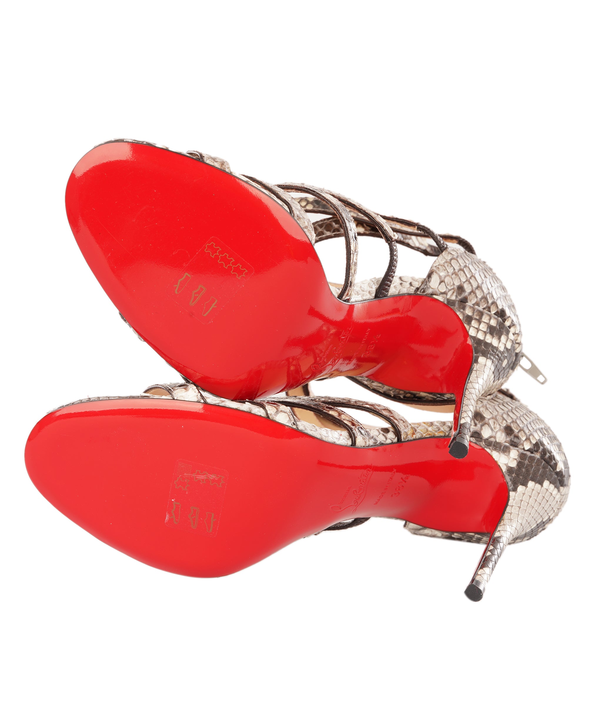 Christian Louboutin Python Caged Strappy Sandals ALC4354