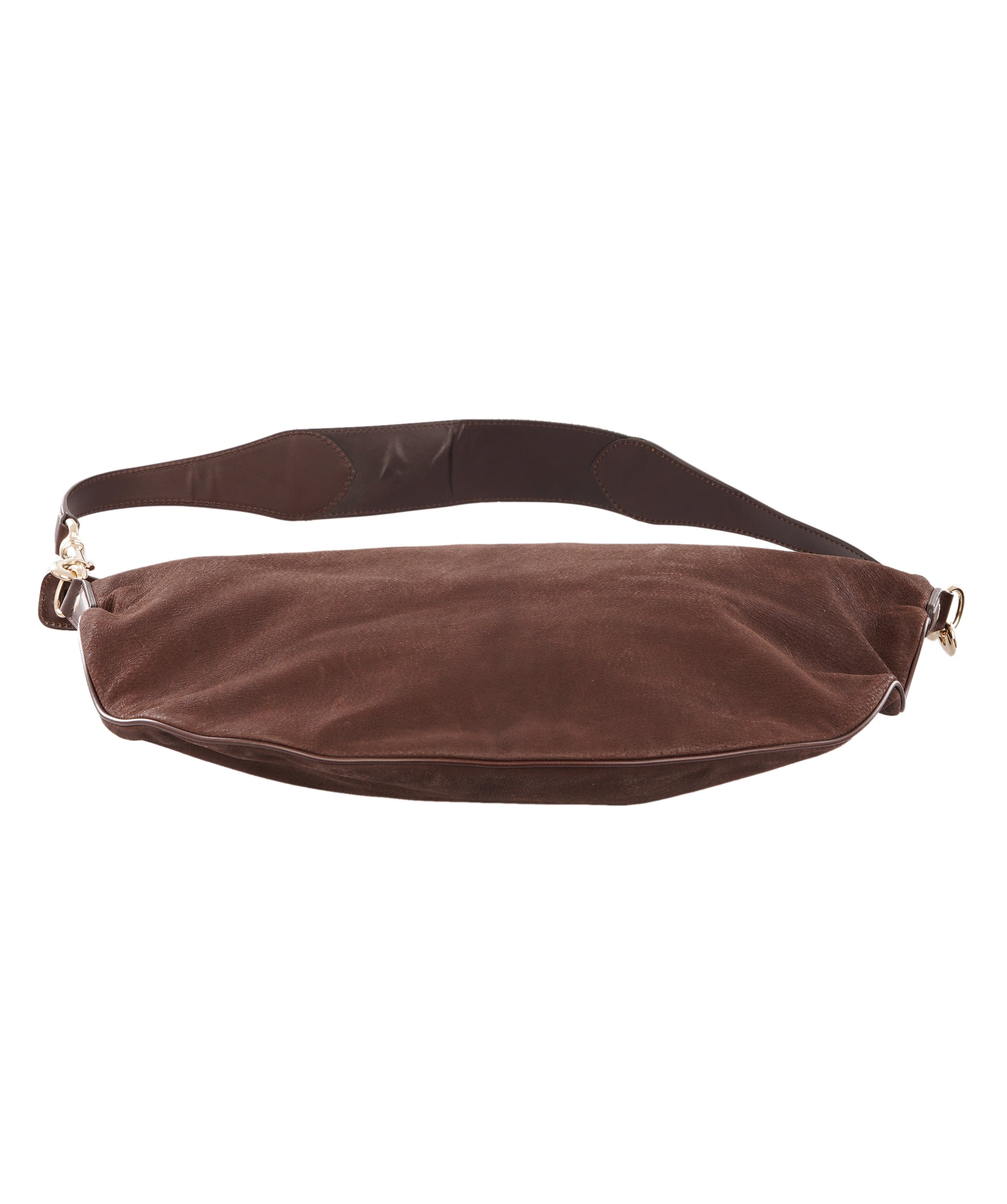 Gucci Large Brown Suede Attache Shoulder Bag ALC4345