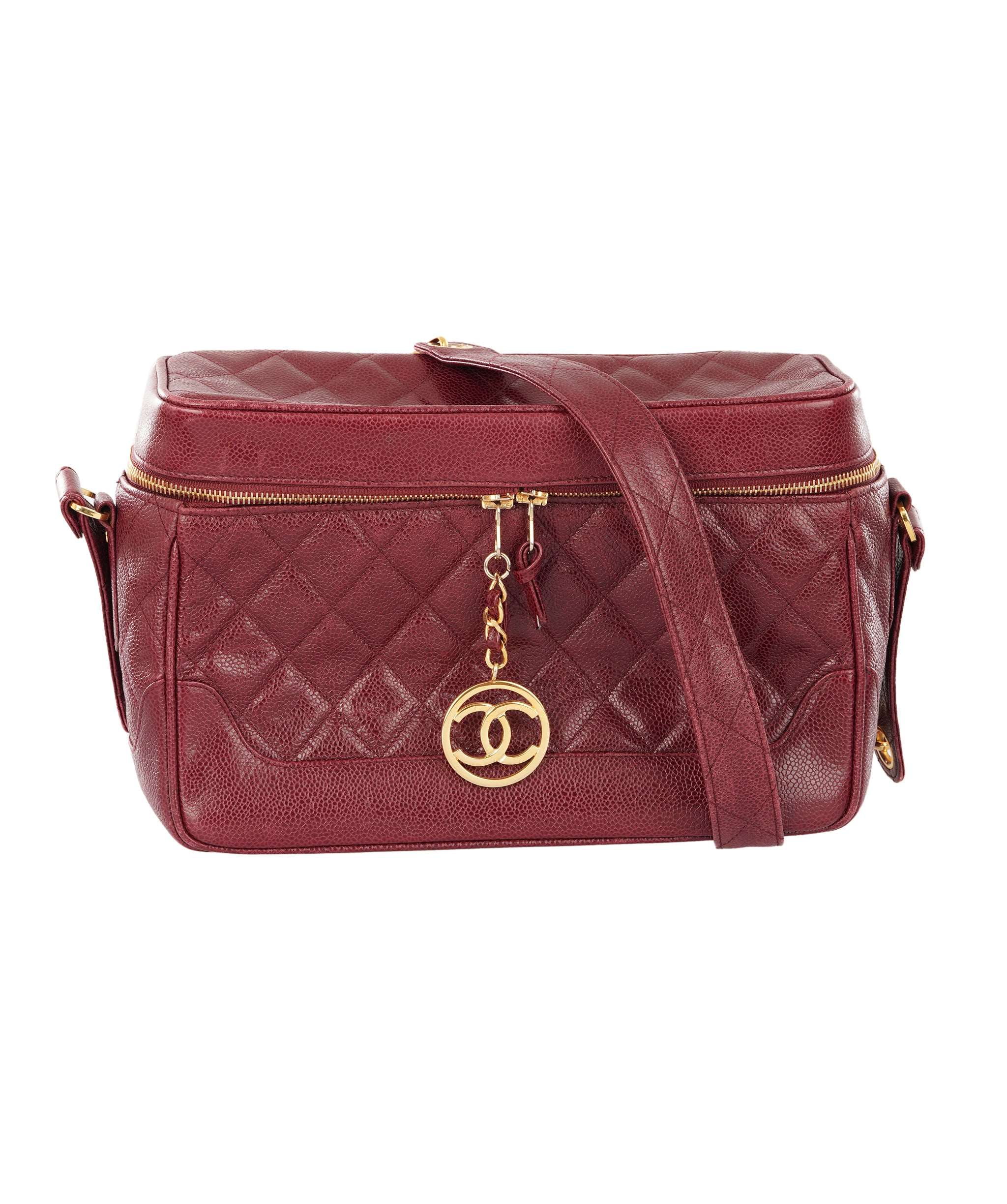 Chanel Burgundy Leather Vanity Case ALC4360