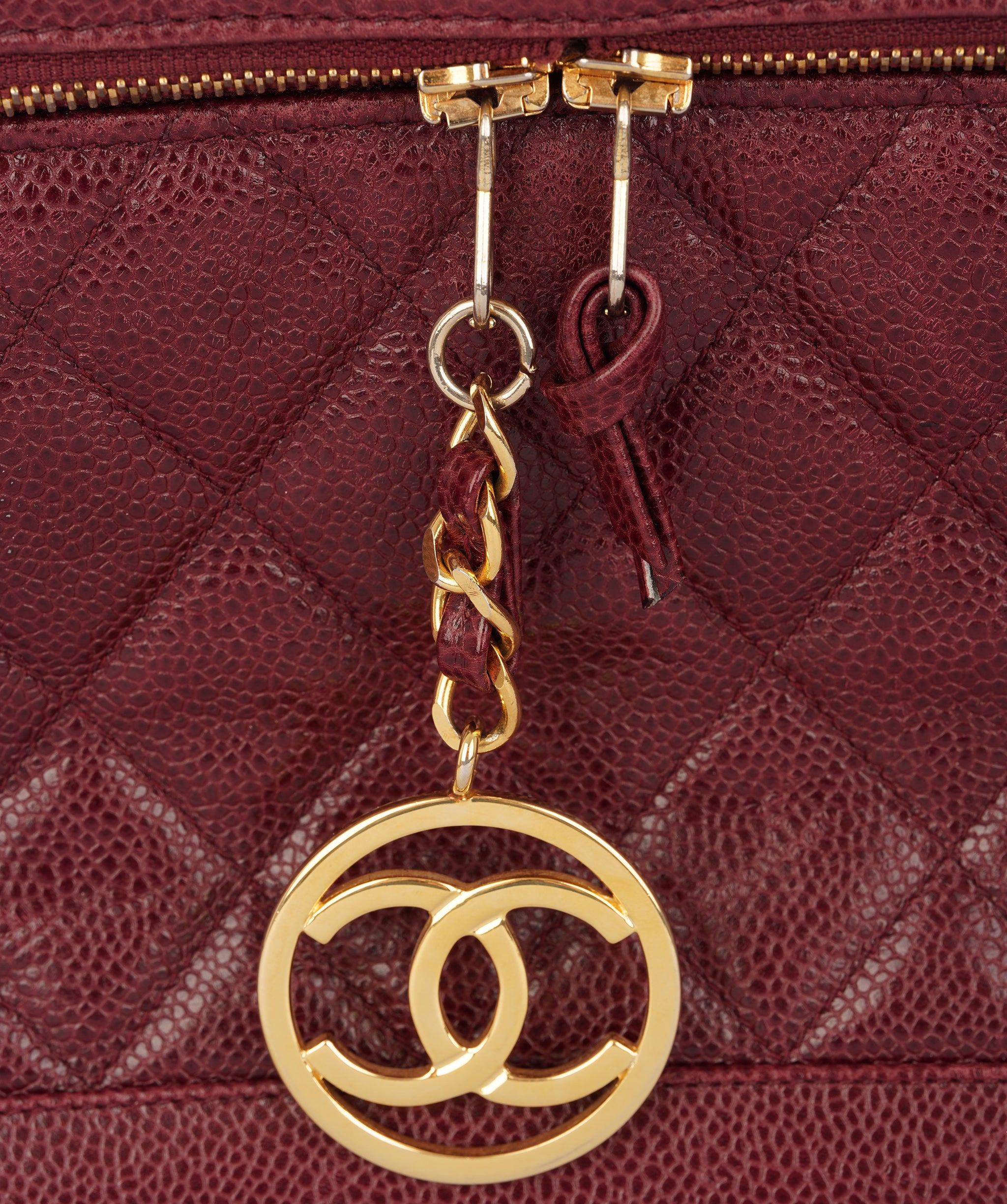 Chanel Burgundy Leather Vanity Case ALC4360