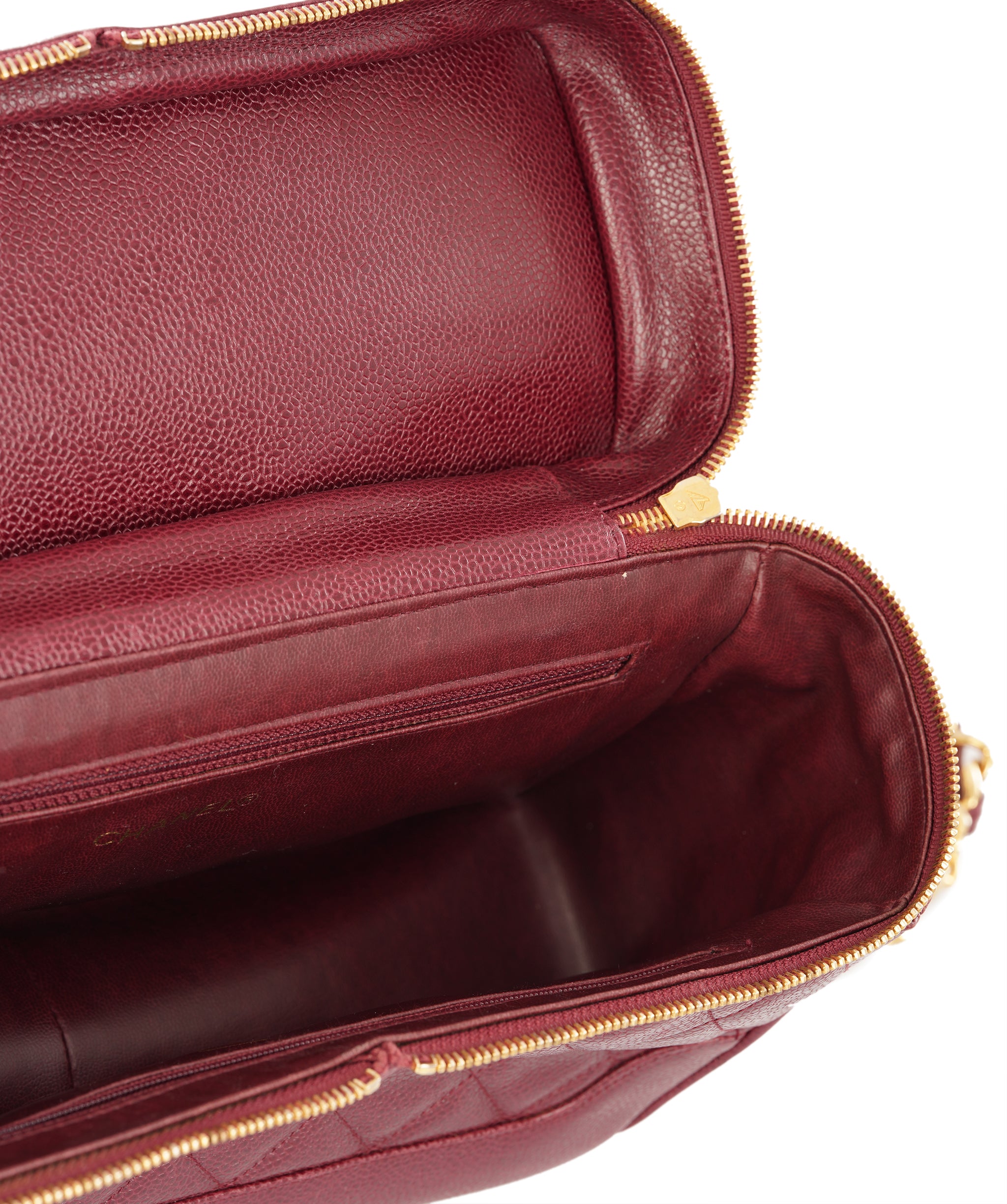 Chanel Burgundy Leather Vanity Case ALC4360