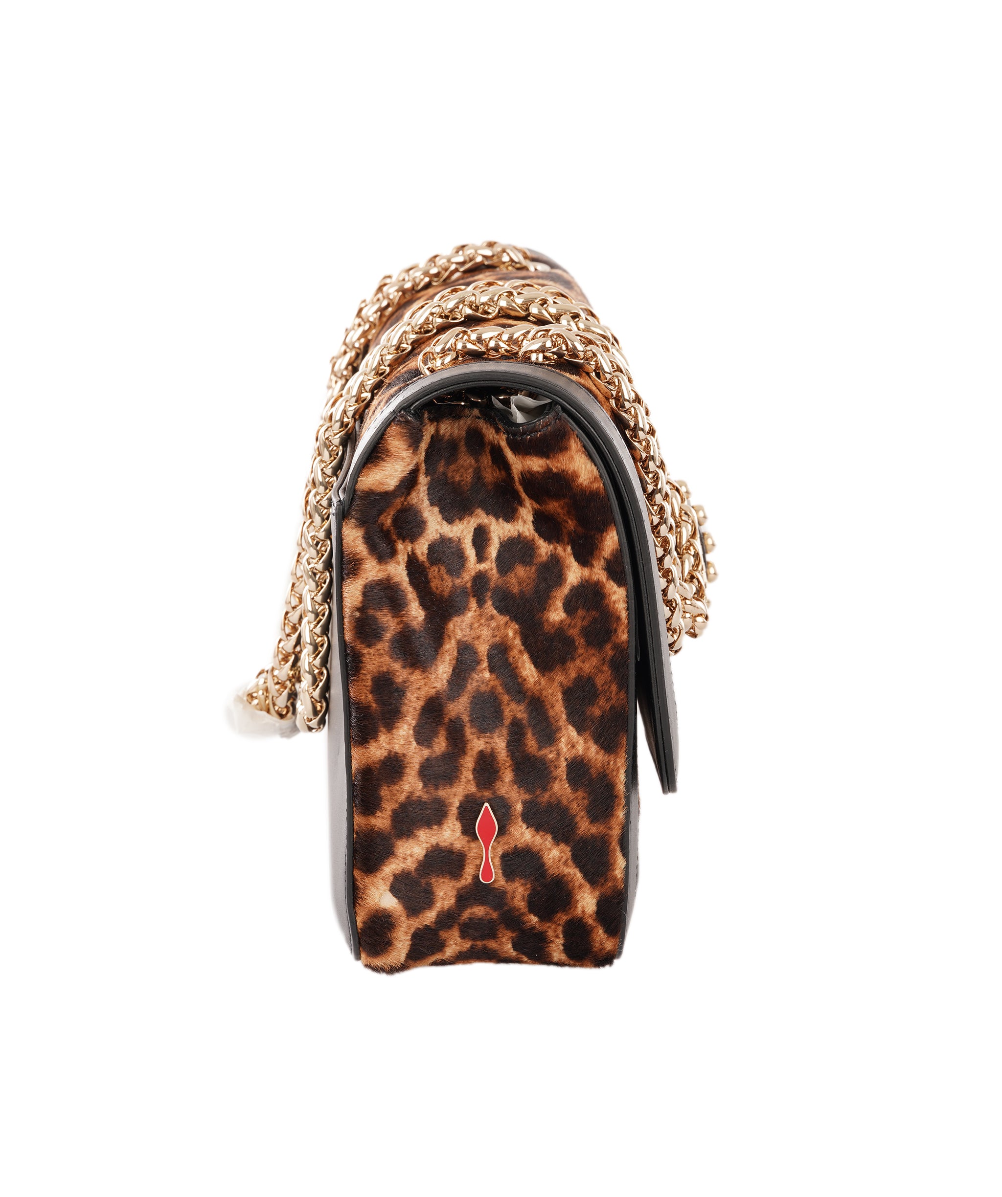 Christian Louboutin Leopard Print Pony Hair Sweet Charity Small Shoulder Bag ALC4347