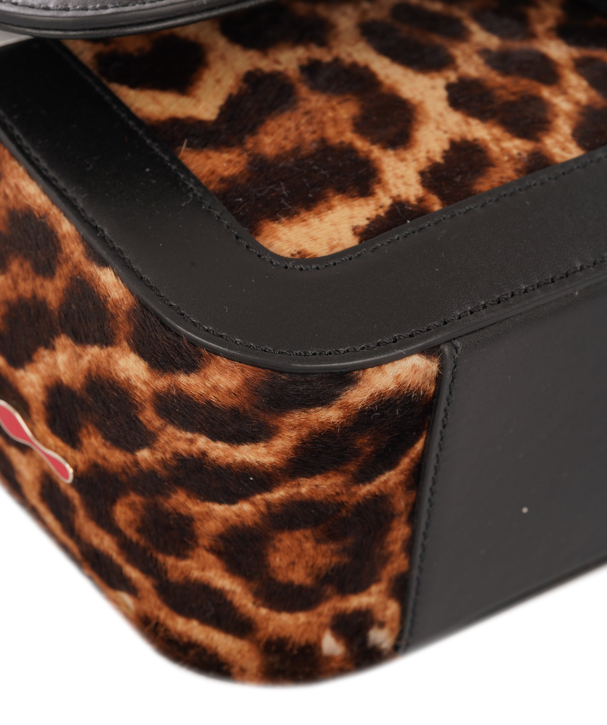Christian Louboutin Leopard Print Pony Hair Sweet Charity Small Shoulder Bag ALC4347