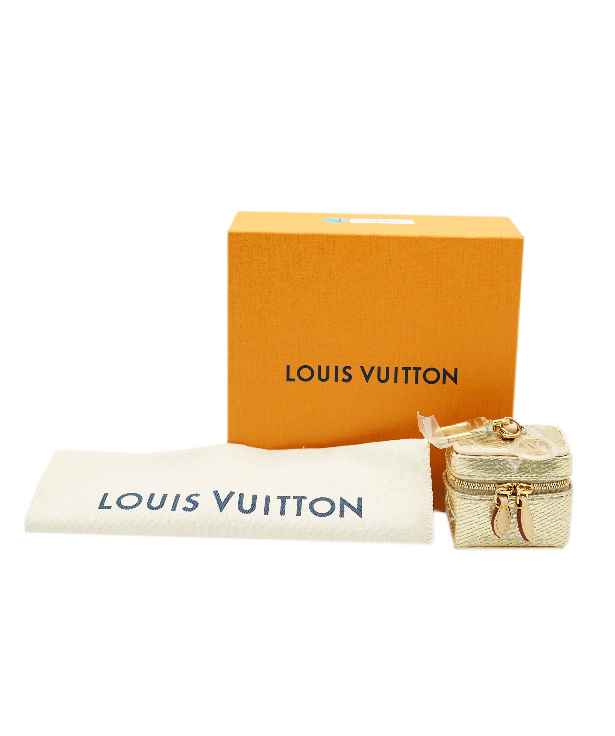 LOUIS VUITTON Laminated Jacquard Bijoux Sac Micro Vanity M01377 LV Auth 80632A DBXS1754