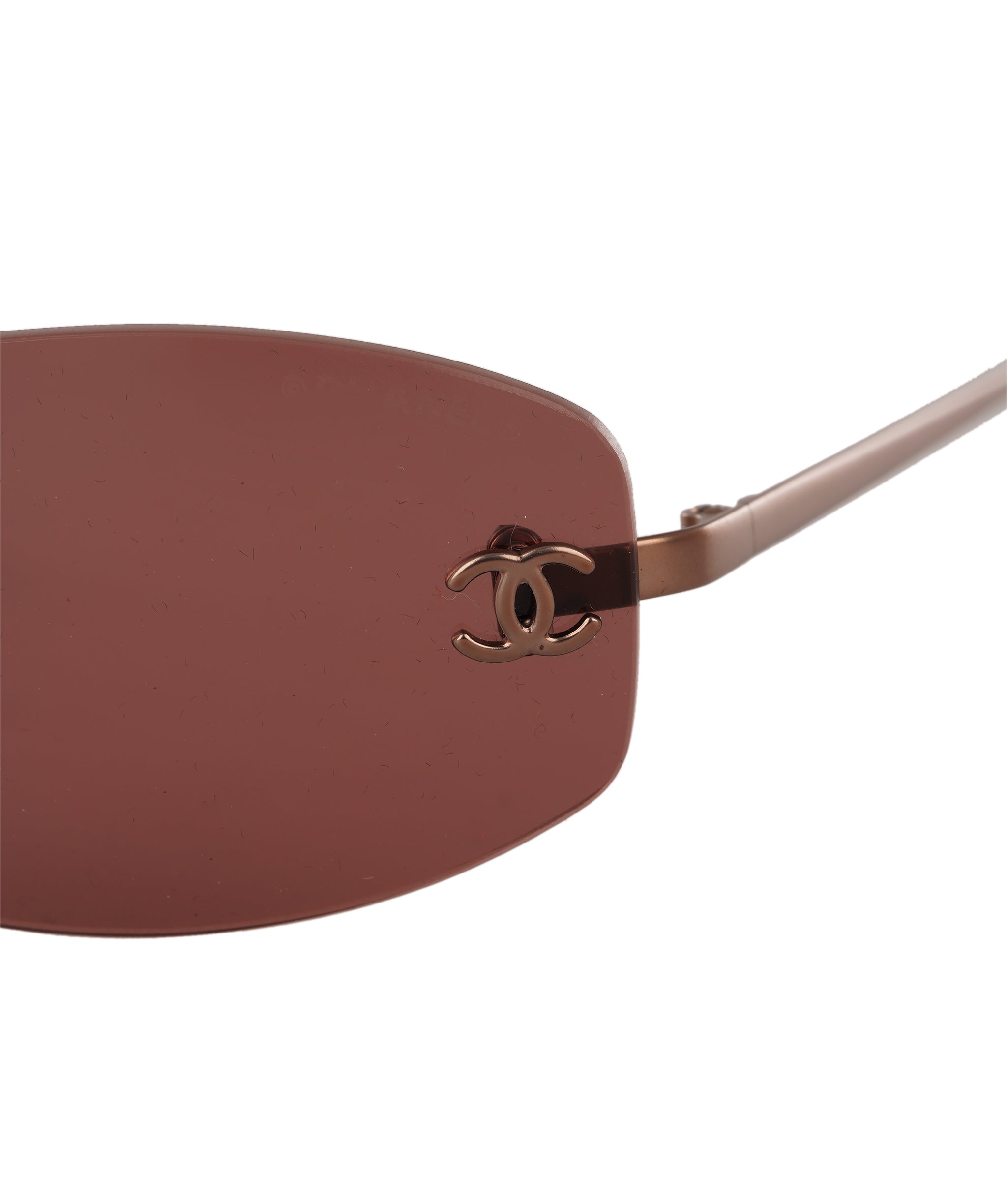 Chanel Vintage Rose-Pink Rimless CC Sunglasses ALC4337
