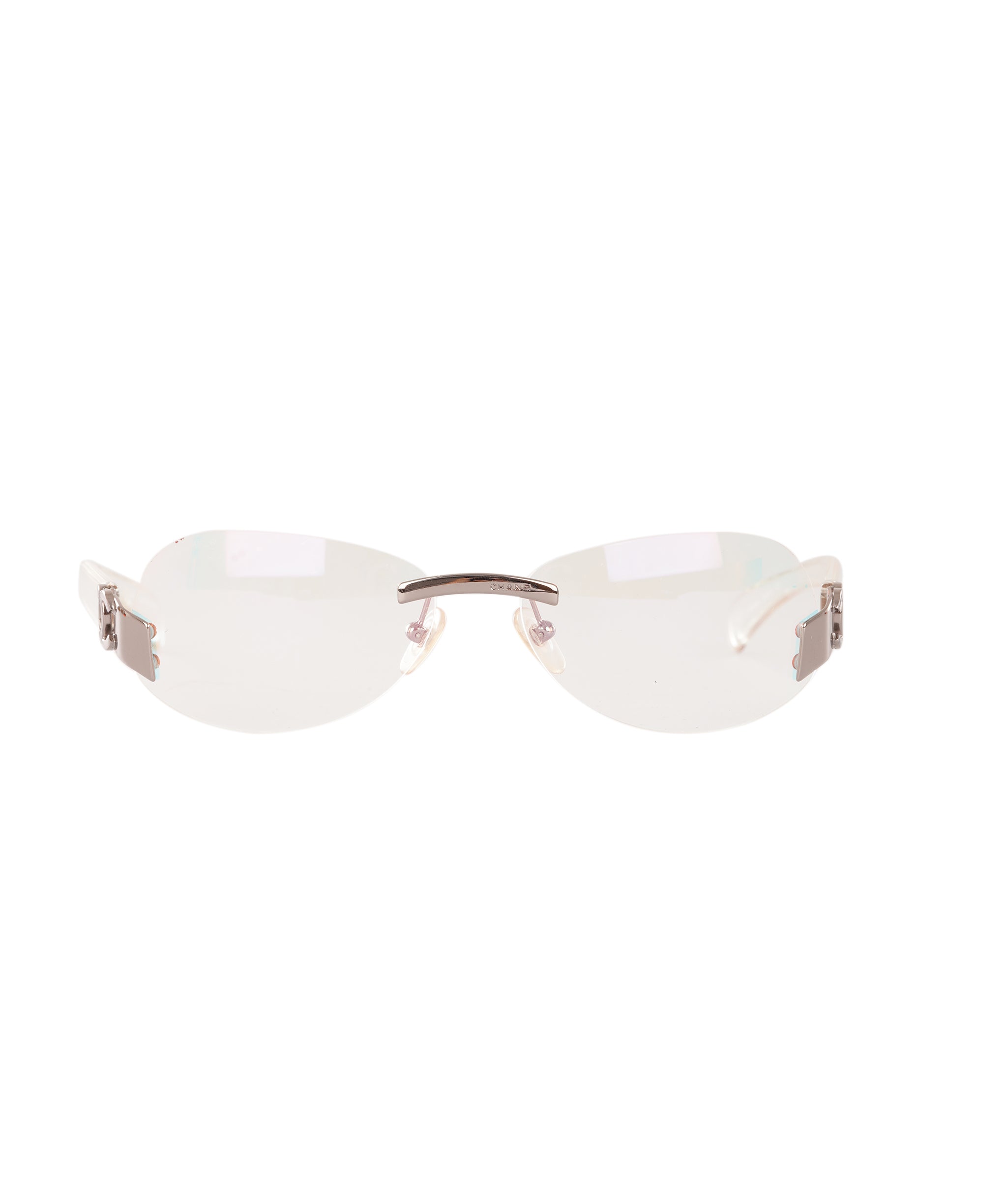 Chanel Vintage Transparent Rimless CC Sunglasses ALC4339