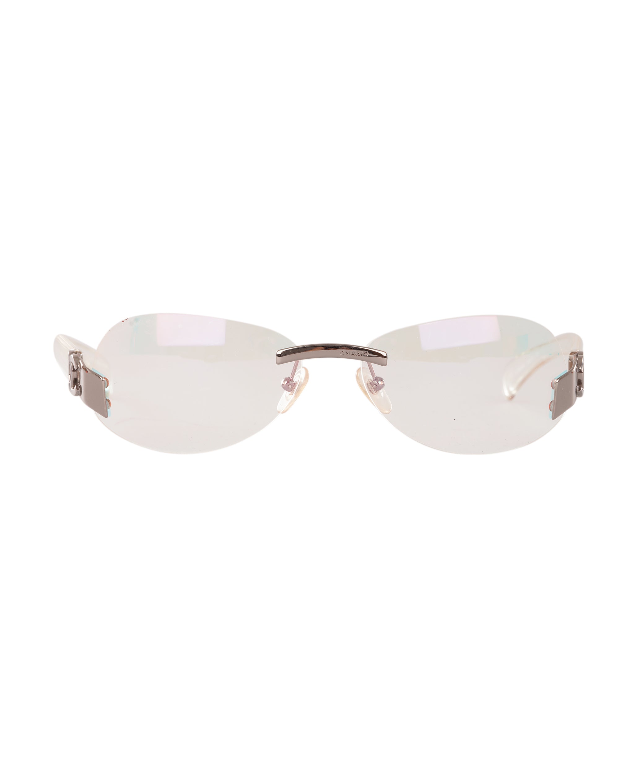 Chanel Vintage Transparent Rimless CC Sunglasses ALC4339