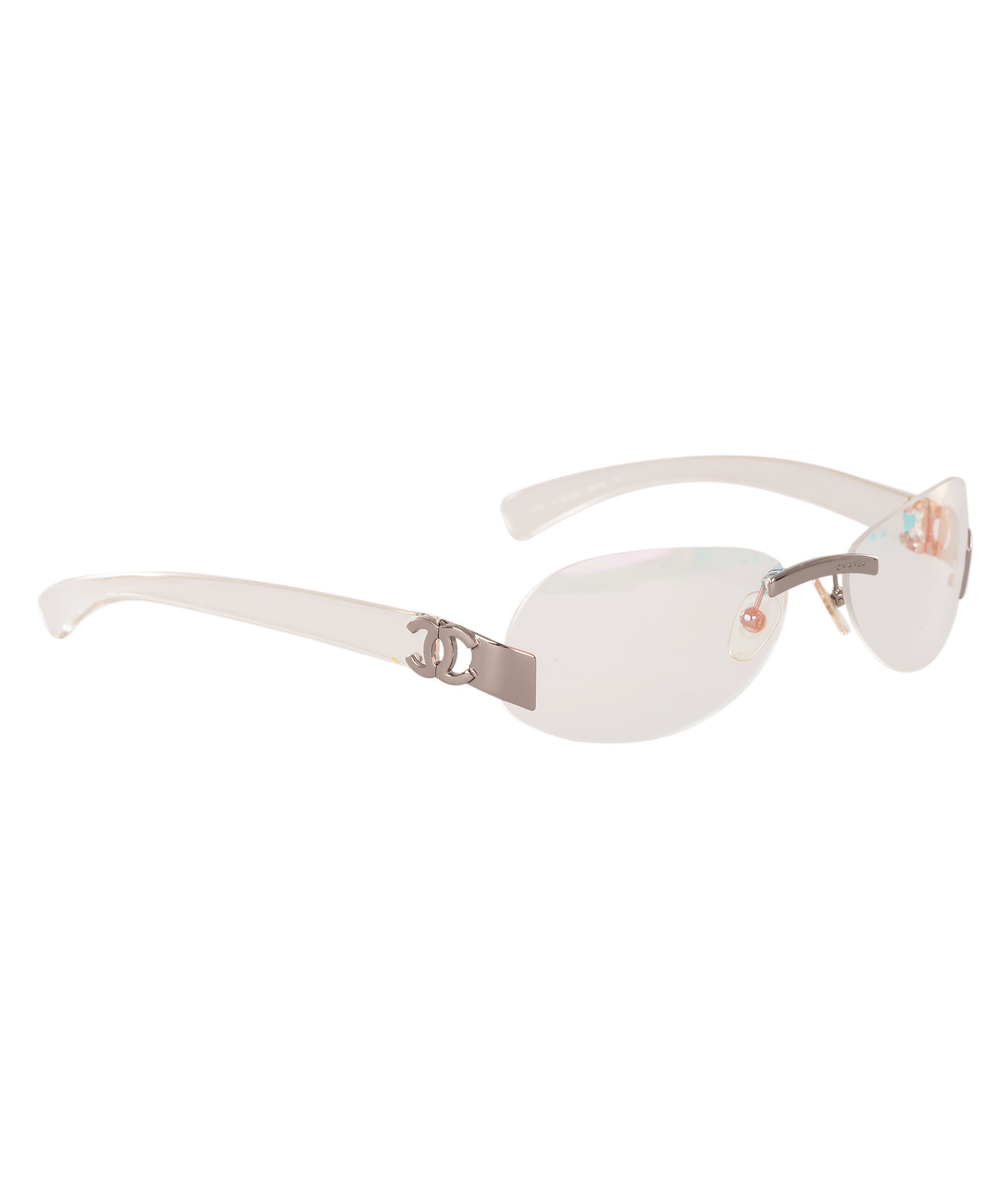 Chanel Vintage Transparent Rimless CC Sunglasses ALC4339