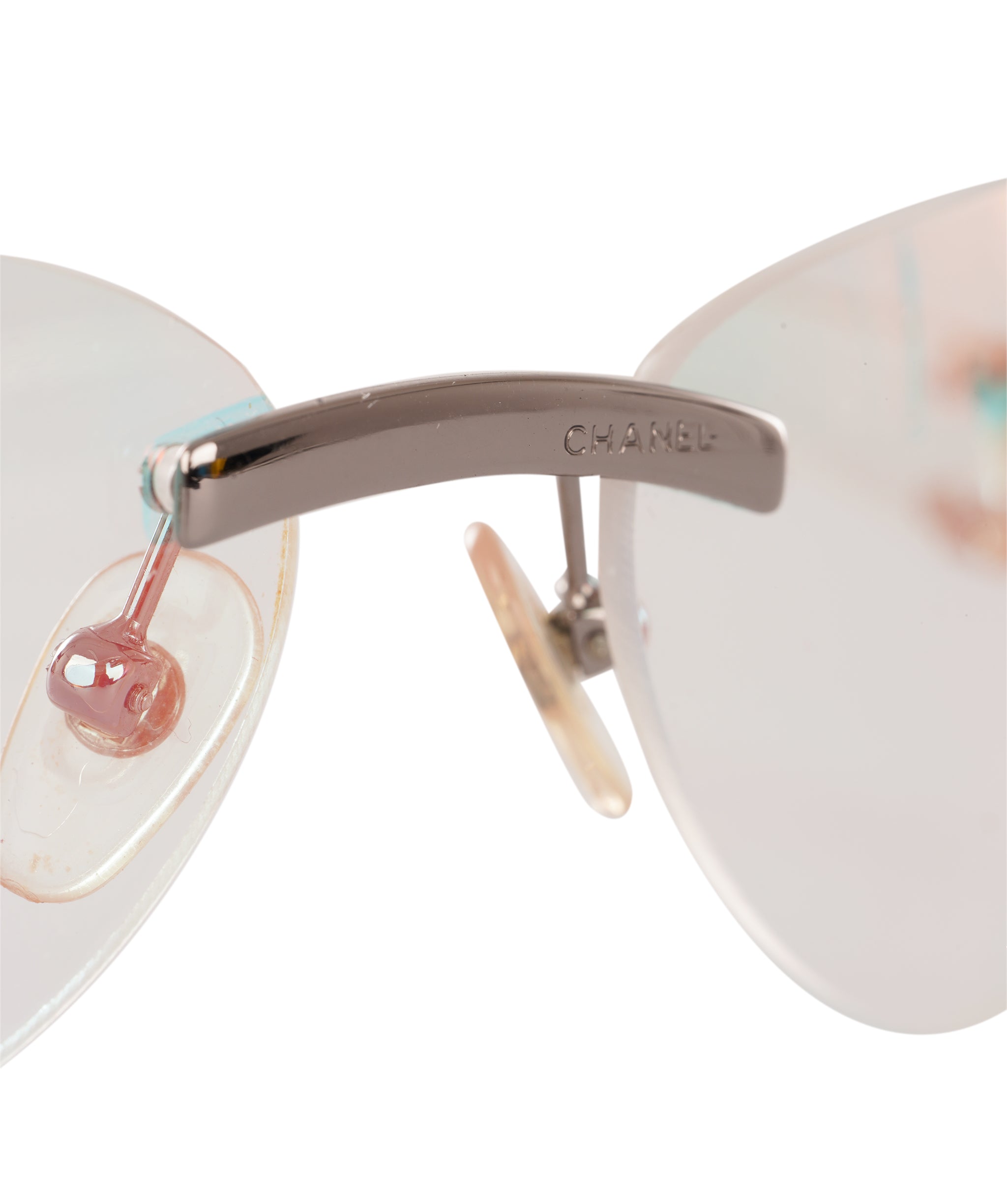 Chanel Vintage Transparent Rimless CC Sunglasses ALC4339
