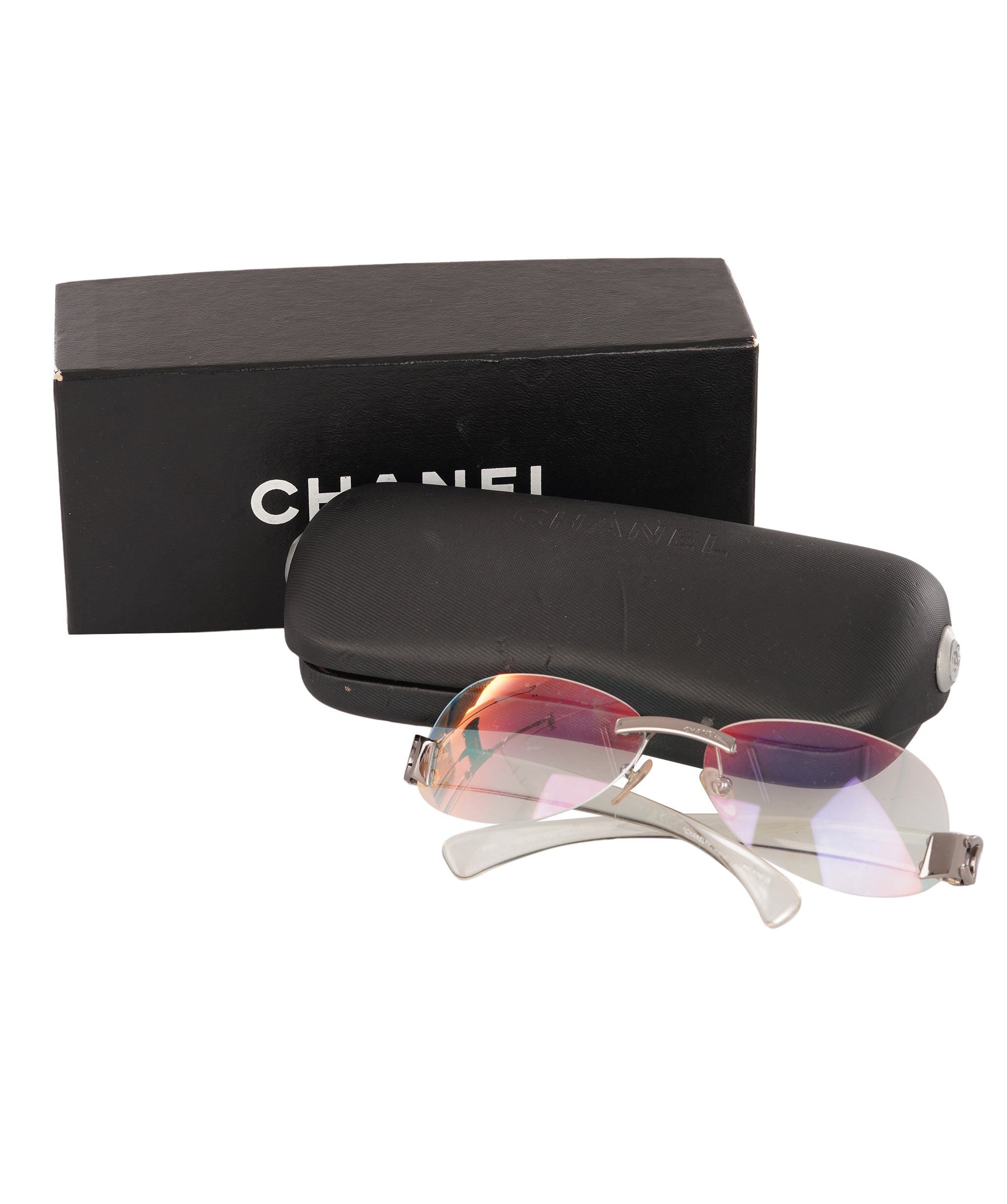 Chanel Vintage Transparent Rimless CC Sunglasses ALC4339