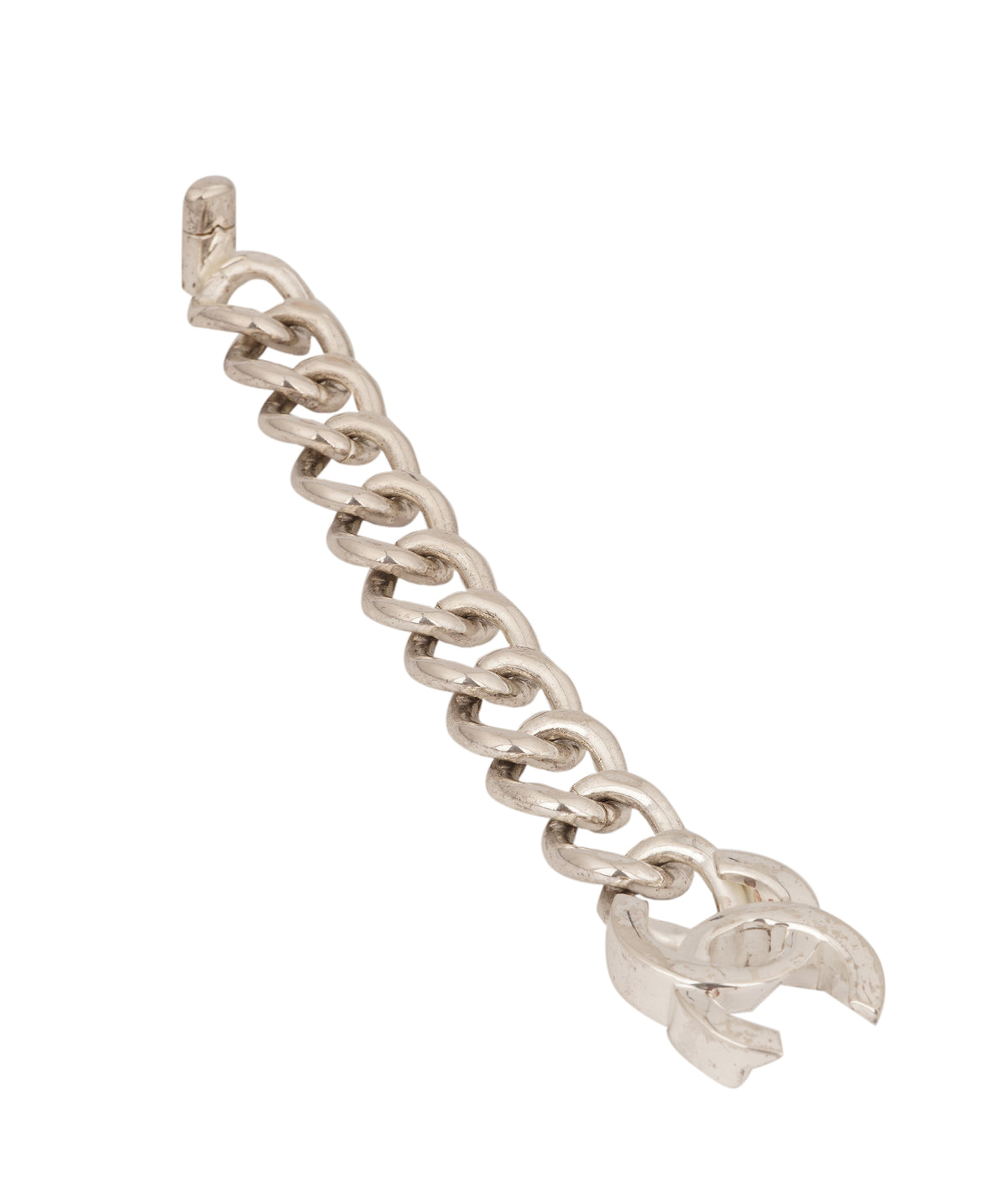 Chanel CC Turnlock Bracelet Silver AKC1555