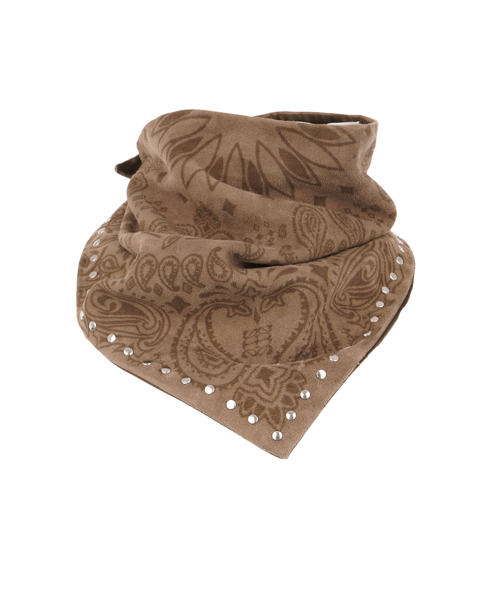 Studded Small Bandanna Scarf Kelly Brown ALC4403