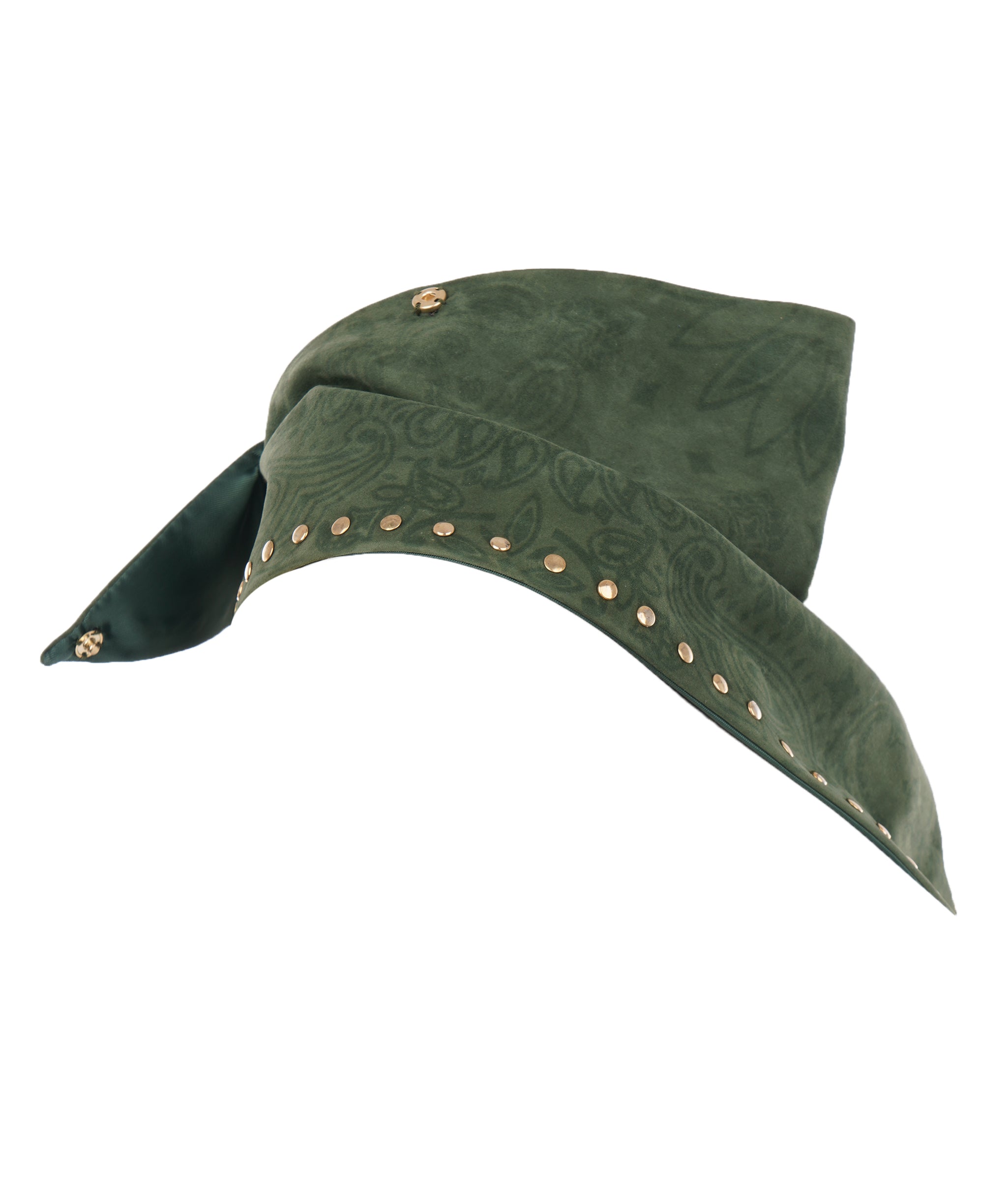 Studded Small Bandanna Scarf Forest Green ALC4405