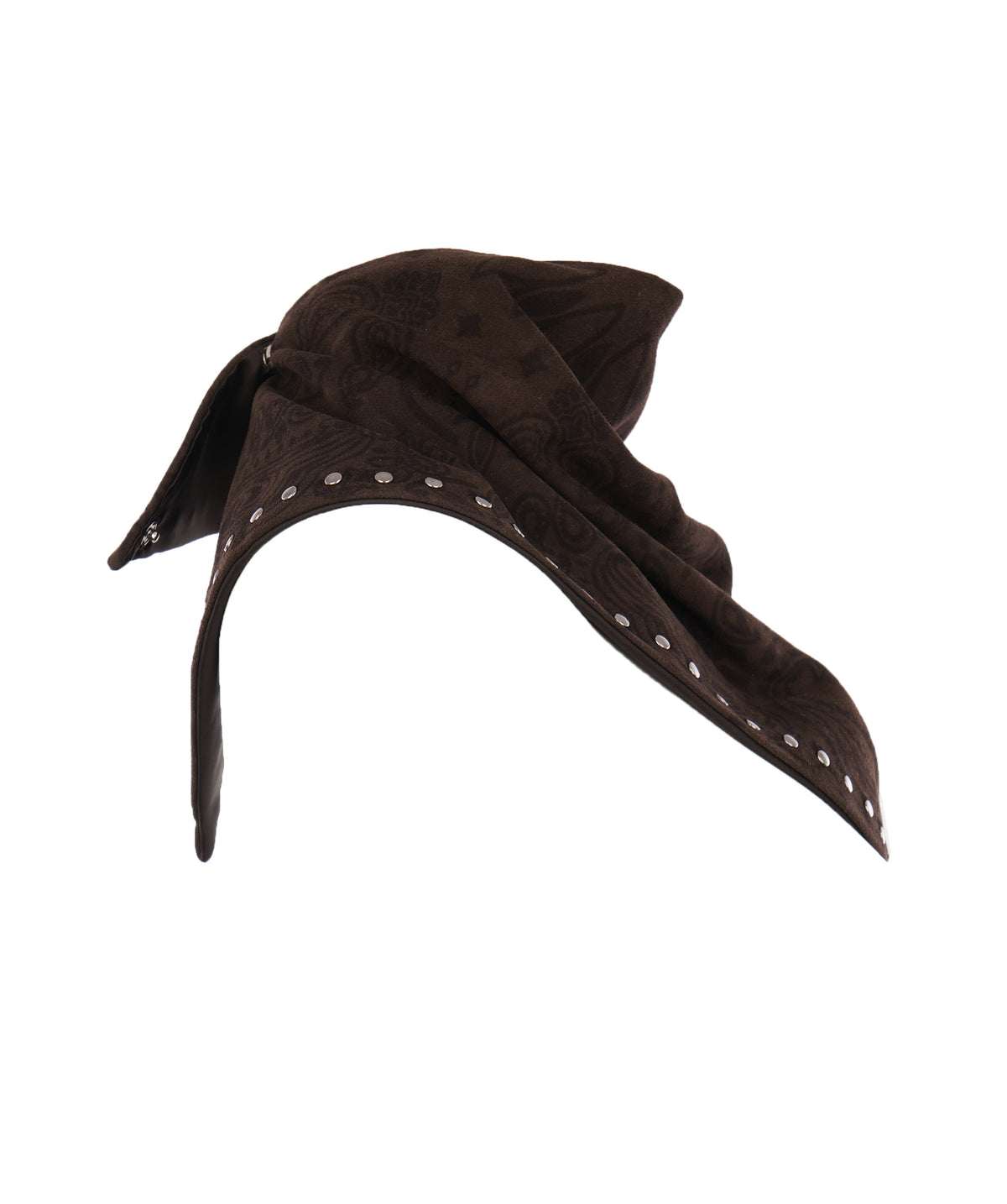 Studded Small Bandanna Scarf Brown ALC4402