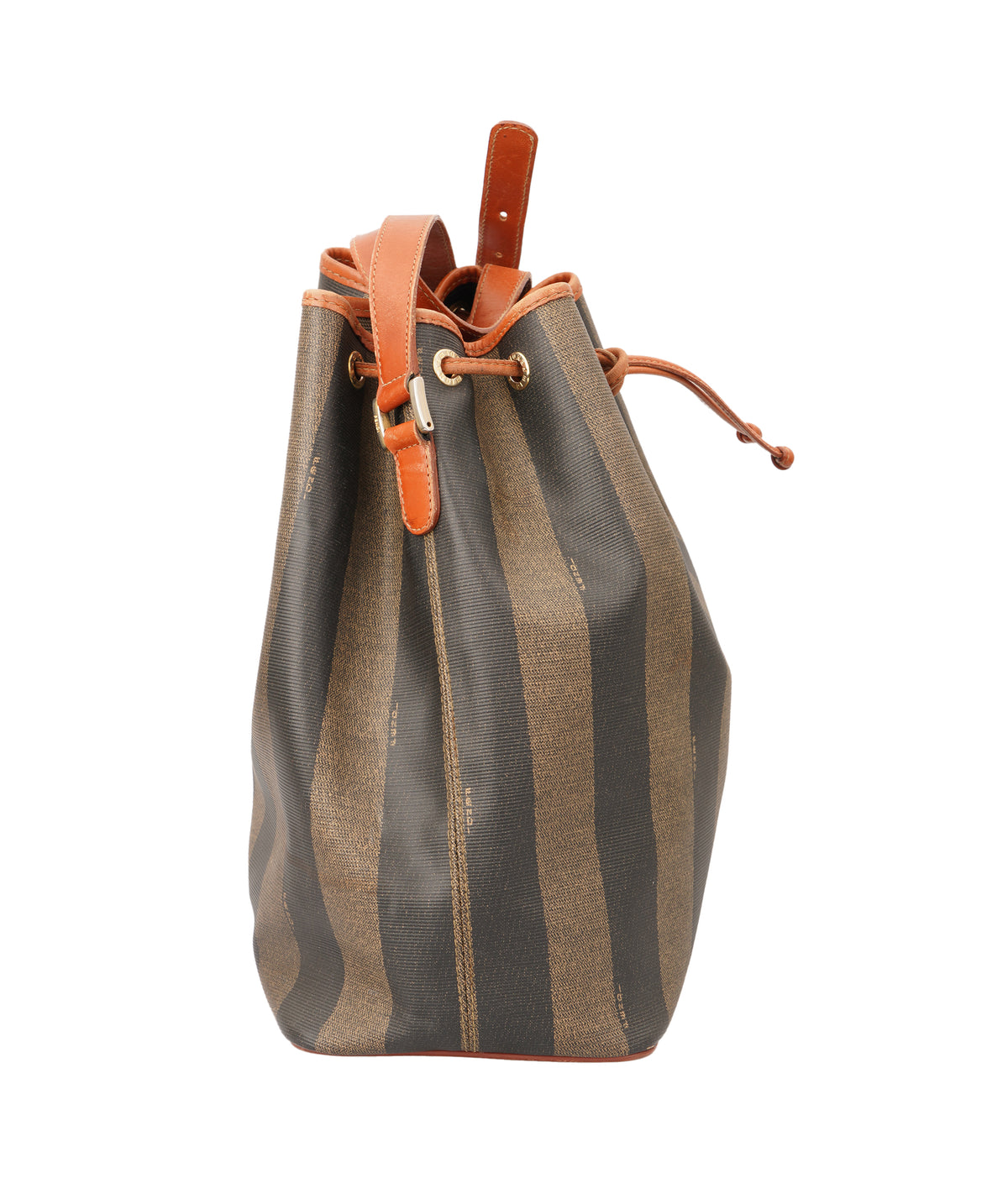 Fendi Pequin Vertical Stripe Bucket Bag C351494