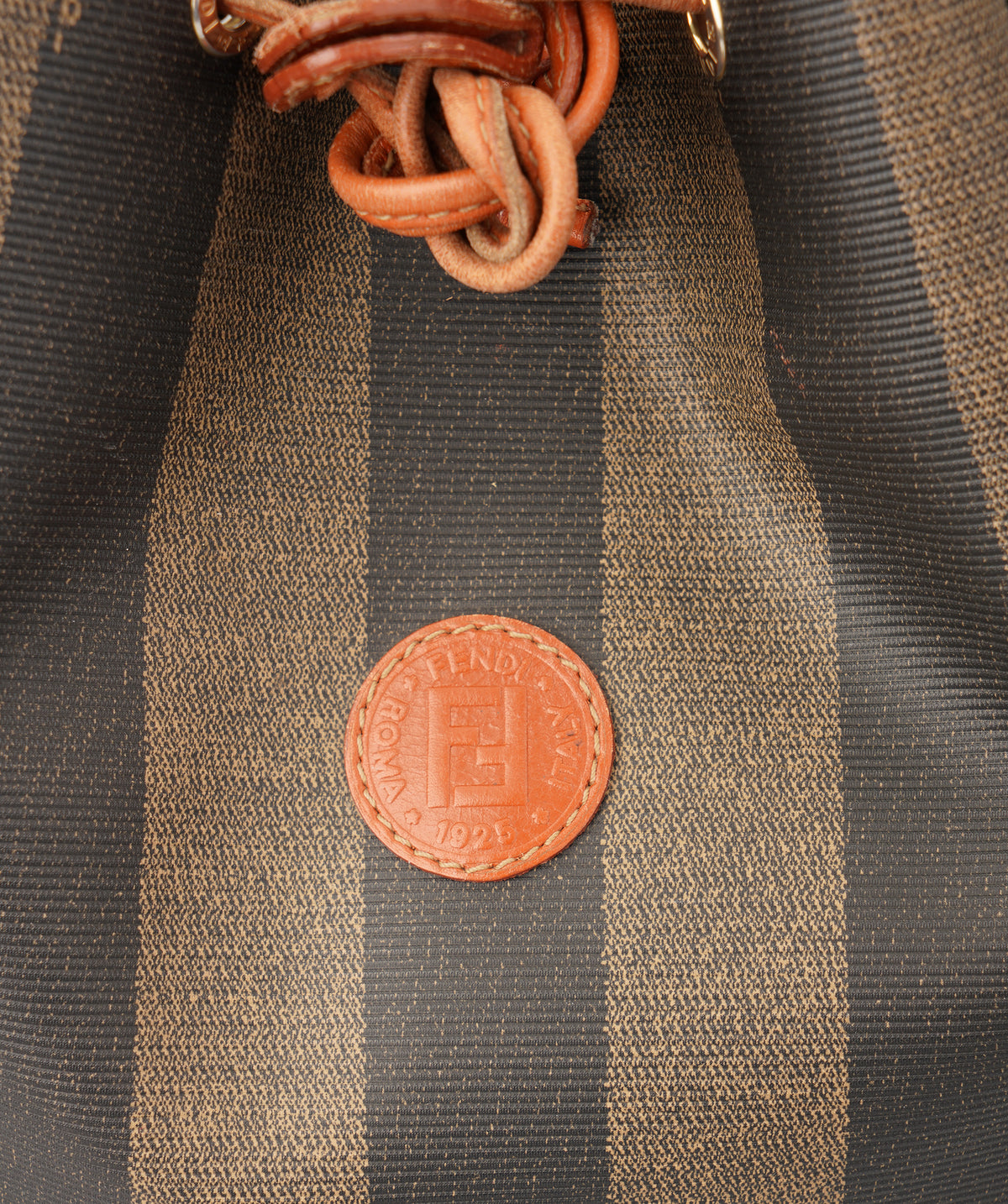 Fendi Pequin Vertical Stripe Bucket Bag C351494