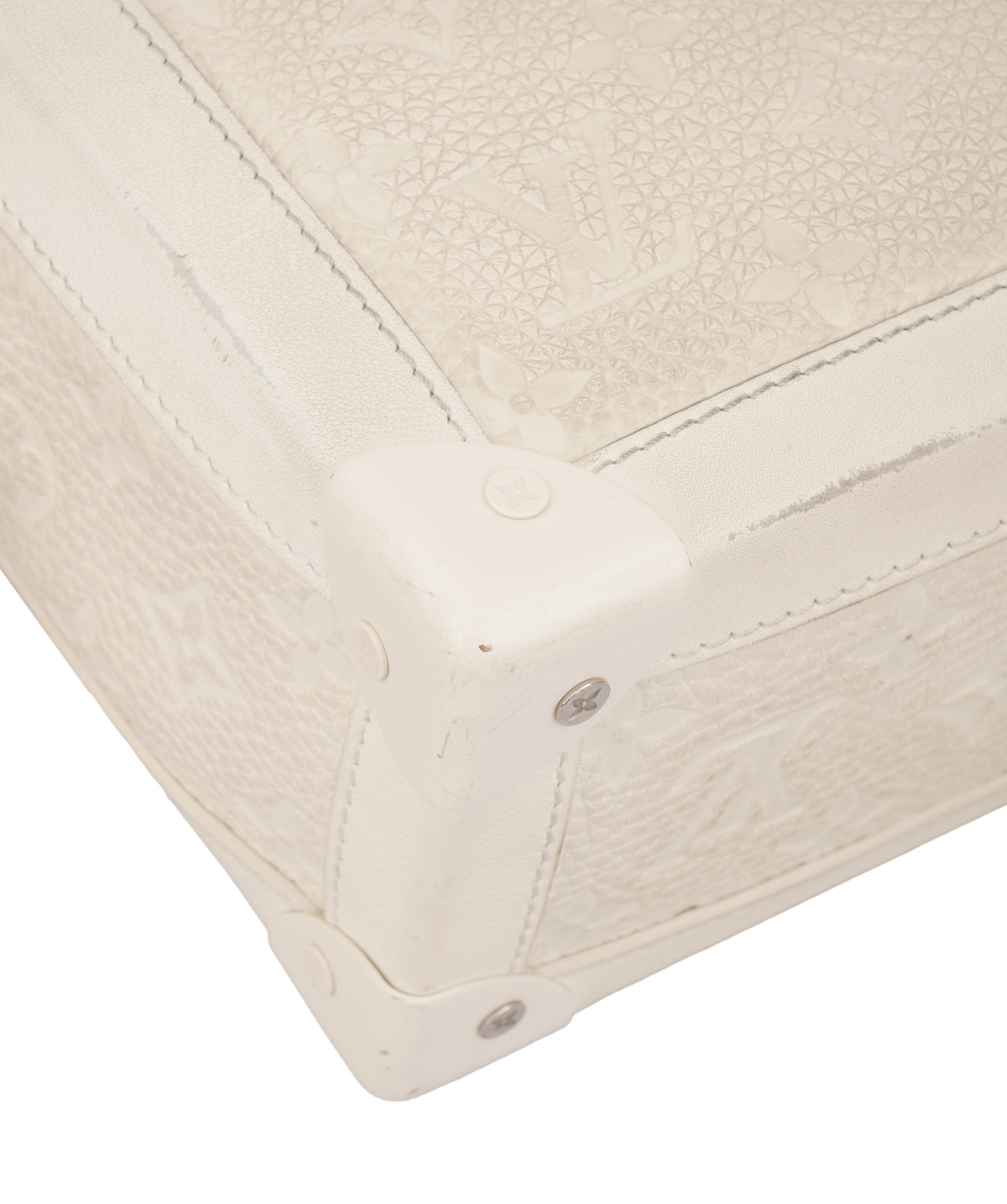 Louis Vuitton White Monogram Soft Trunk Bag C371458