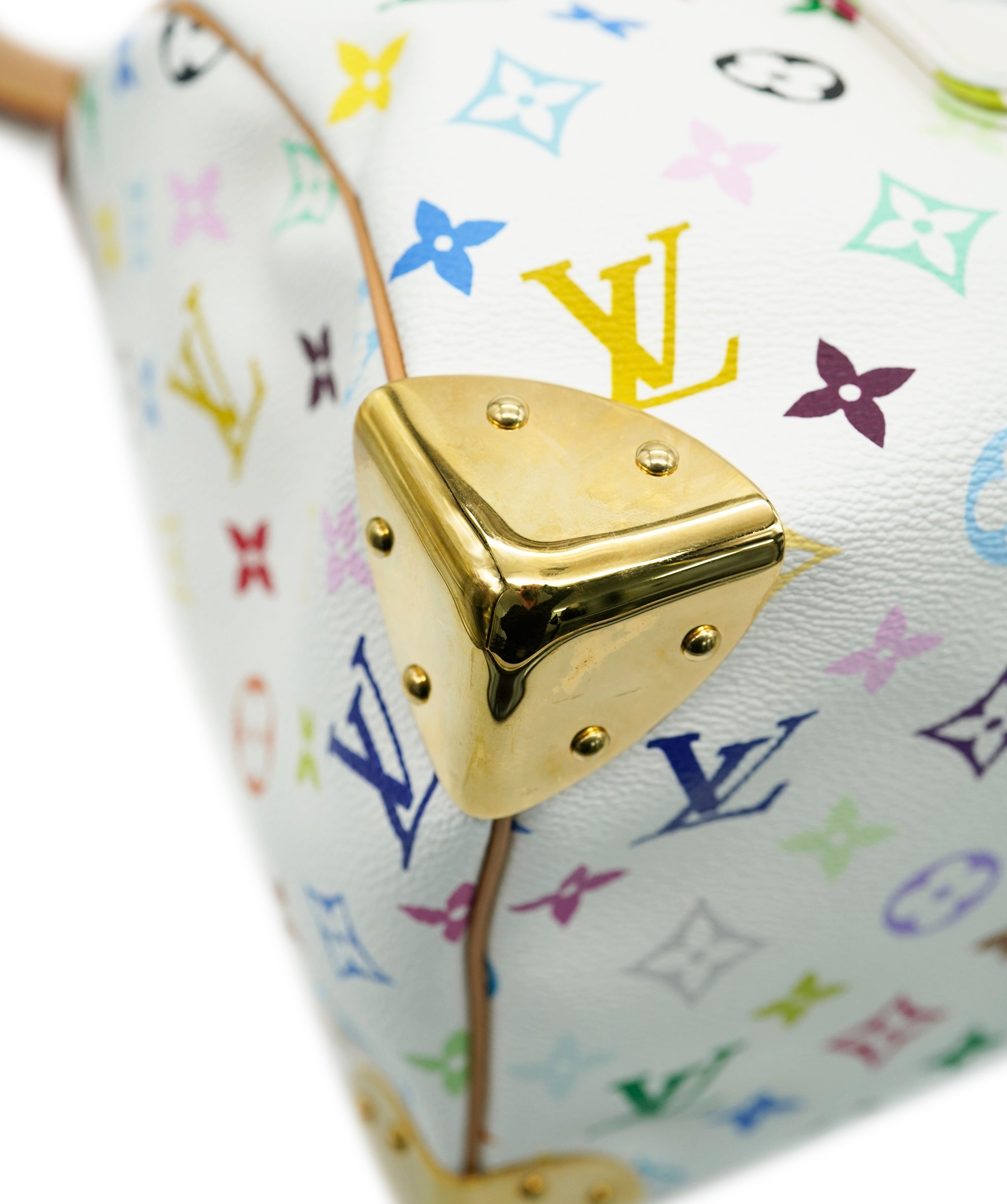 LOUIS VUITTON Monogram Multicolor Speedy 30 Hand Bag White M92643 LV Auth 90665A DBXS1743