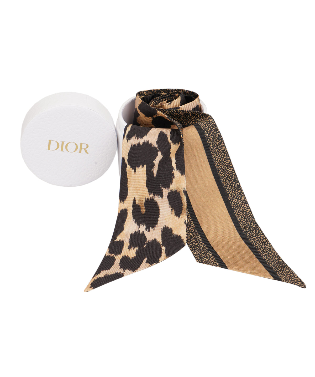 Christian Dior Mizzah Leopard Print Mitzah Silk Scarf ANL0168