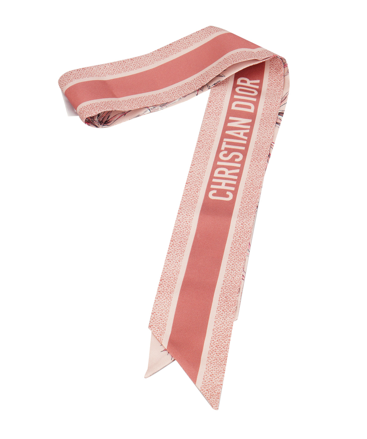 Christian Dior Pastel Pink Toile de Jouy Mitzah Silk Scarf ANL0166