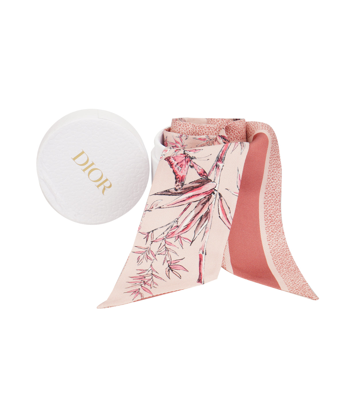 Christian Dior Pastel Pink Toile de Jouy Mitzah Silk Scarf ANL0166