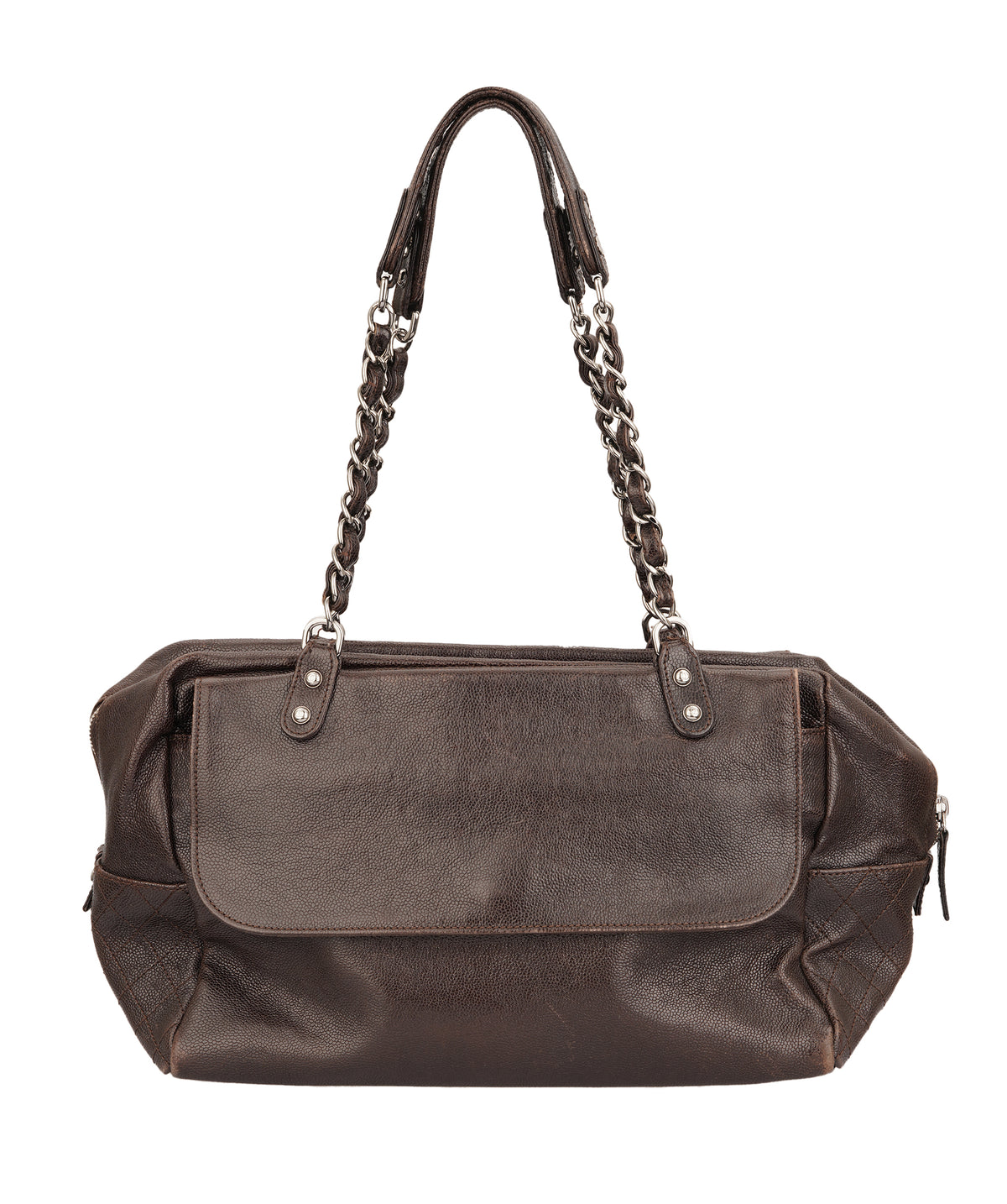 Chanel Brown CC Bowling Shoulder Bag DBXL0159