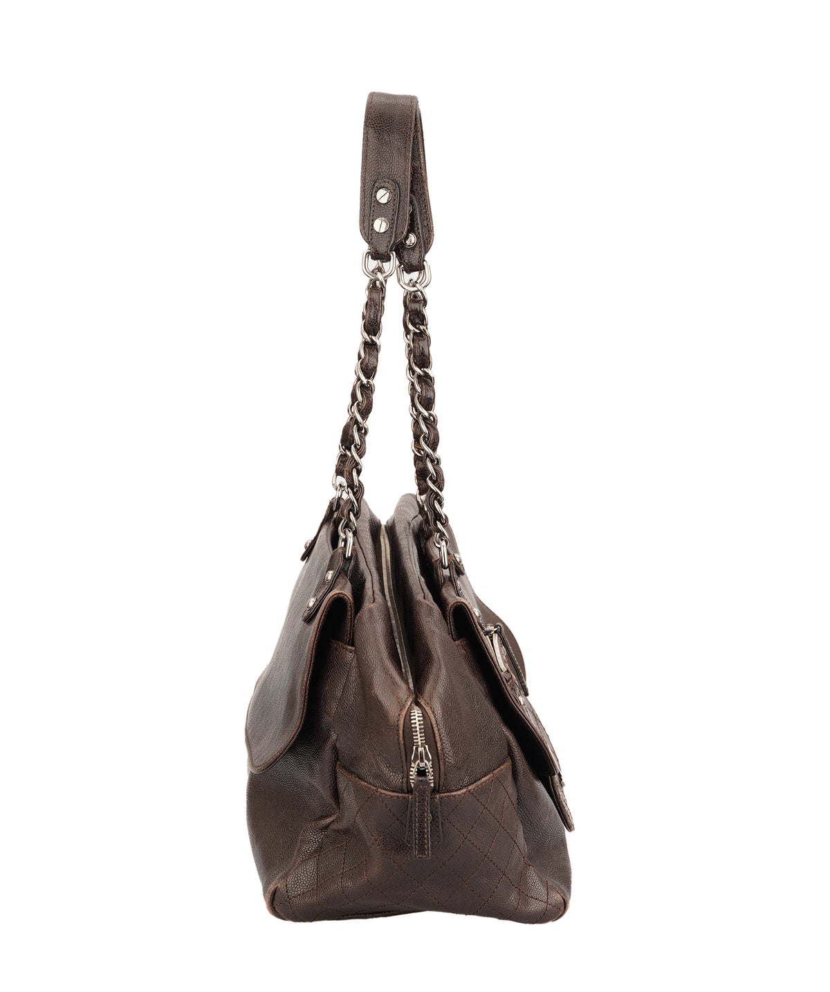 Chanel Brown CC Bowling Shoulder Bag DBXL0159