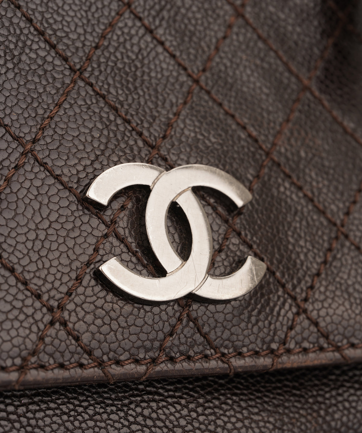 Chanel Brown CC Bowling Shoulder Bag DBXL0159