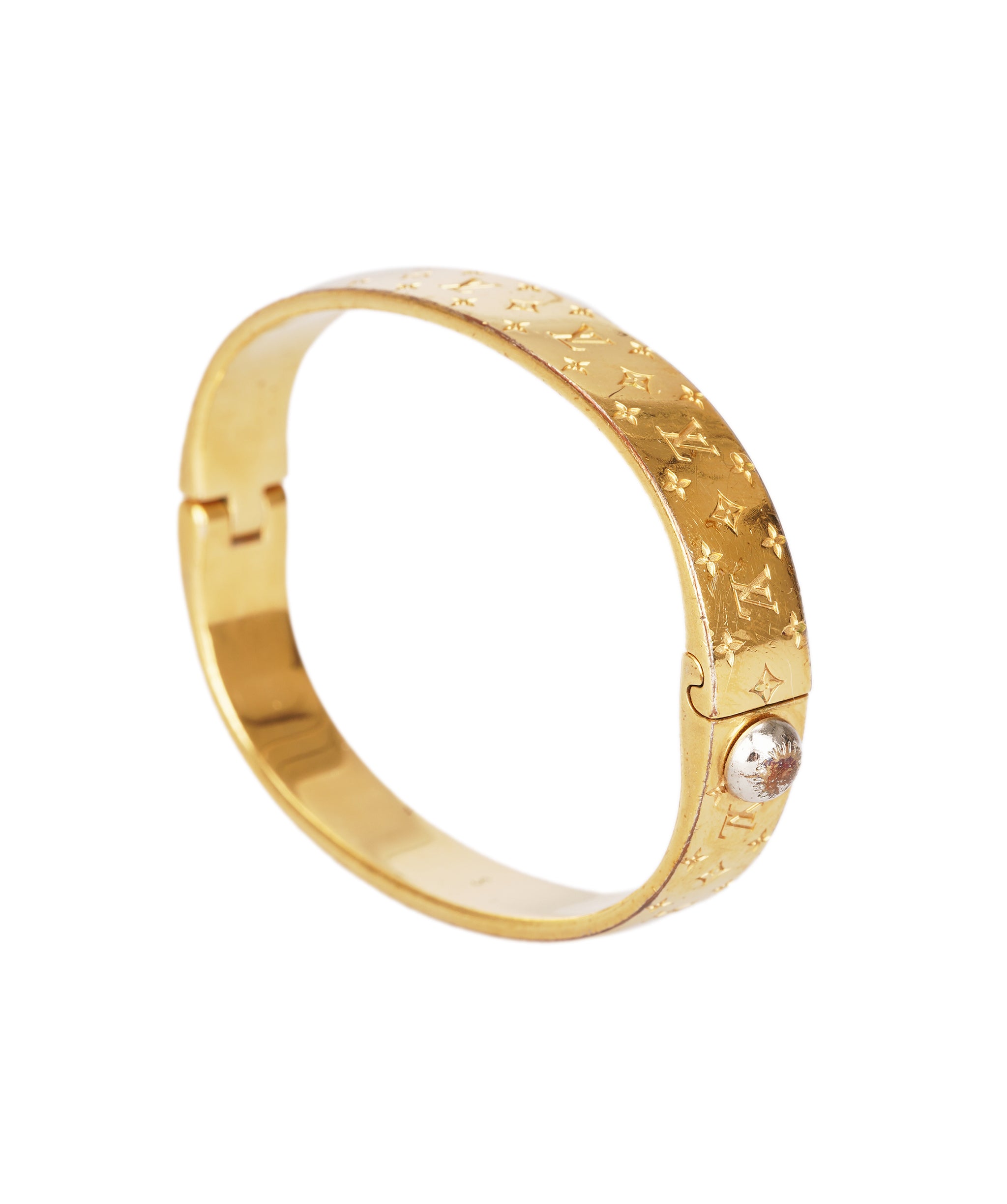 LV Gold monogram bangle - good condition  ALC4289