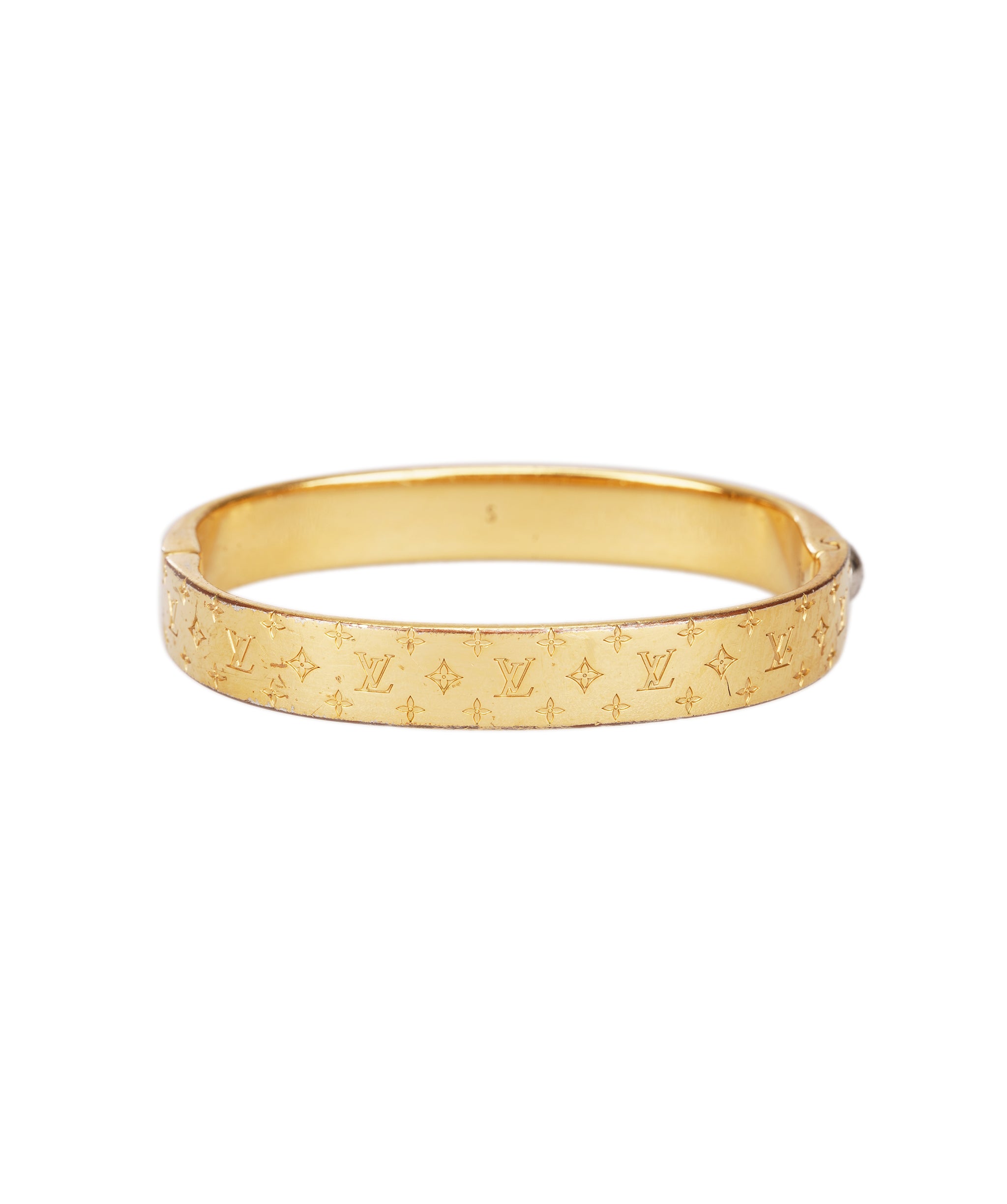 LV Gold monogram bangle - good condition  ALC4289