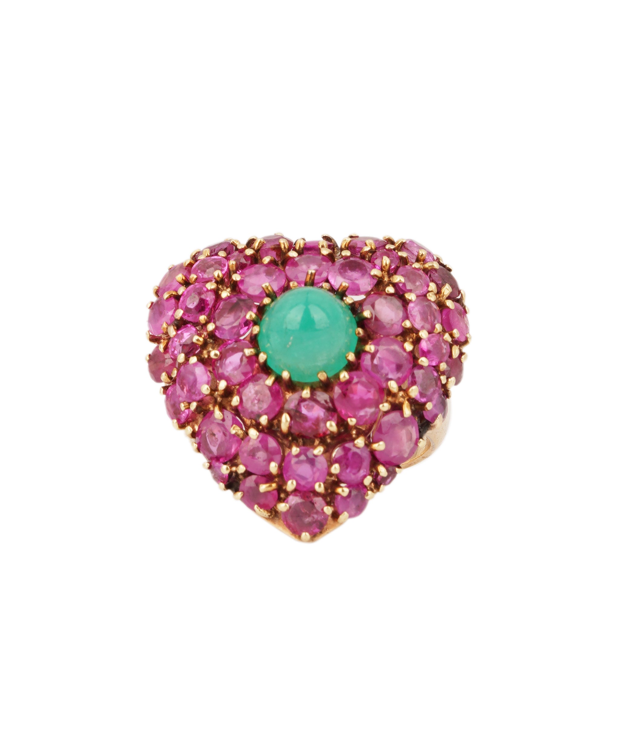 Ruby and Emerald Heart Ring WAHLKA-6