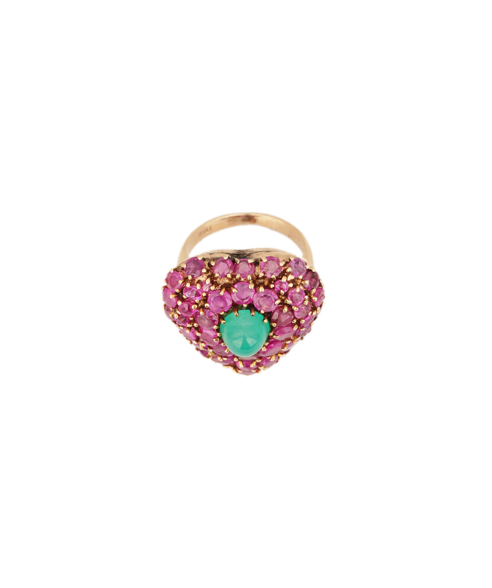 Ruby and Emerald Heart Ring WAHLKA-6