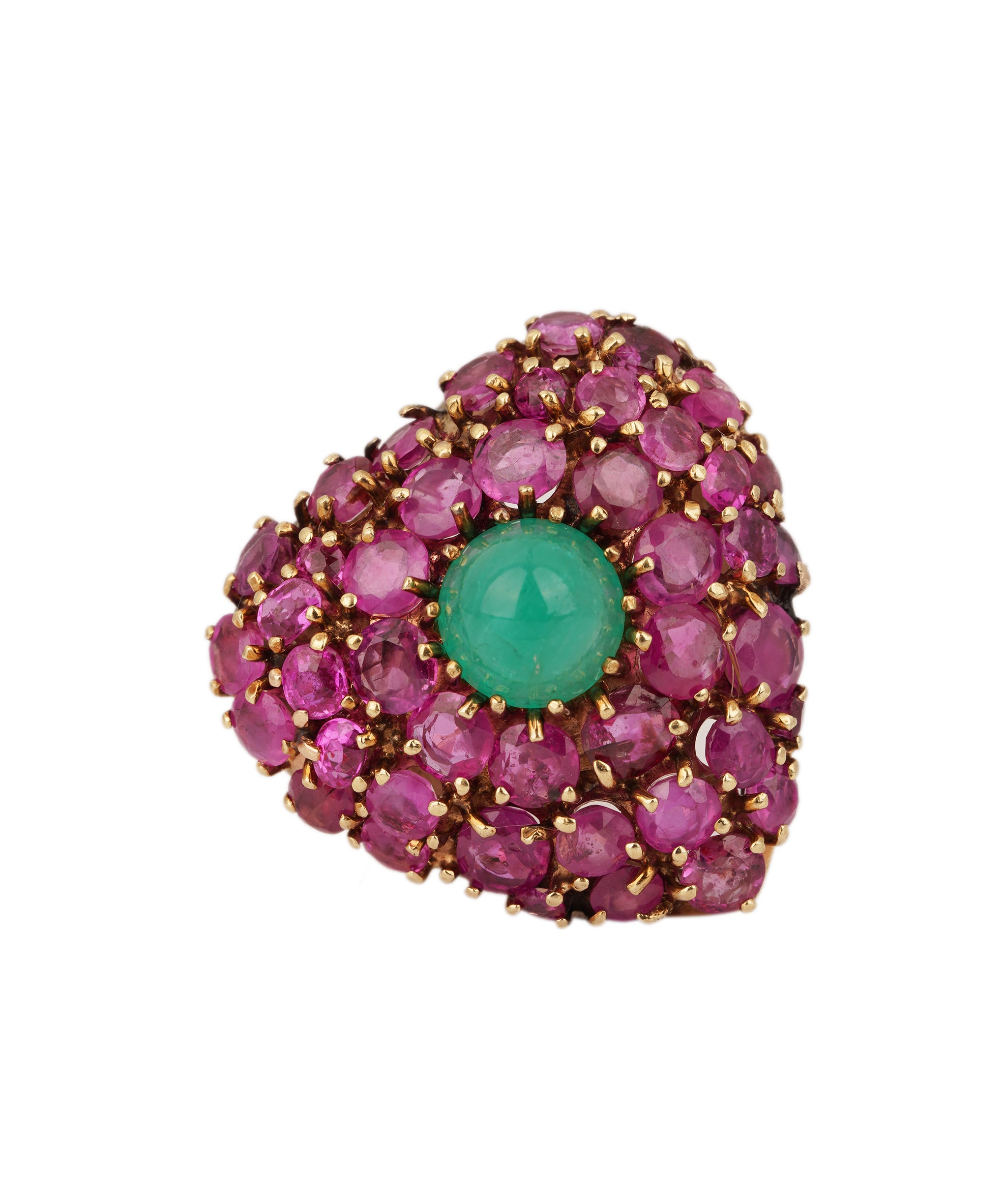 Ruby and Emerald Heart Ring WAHLKA-6
