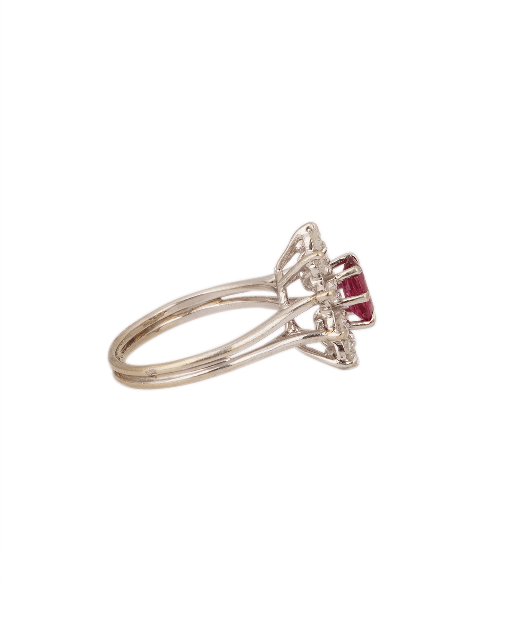 Ruby and Diamond Cluster Ring WAHLKA-4