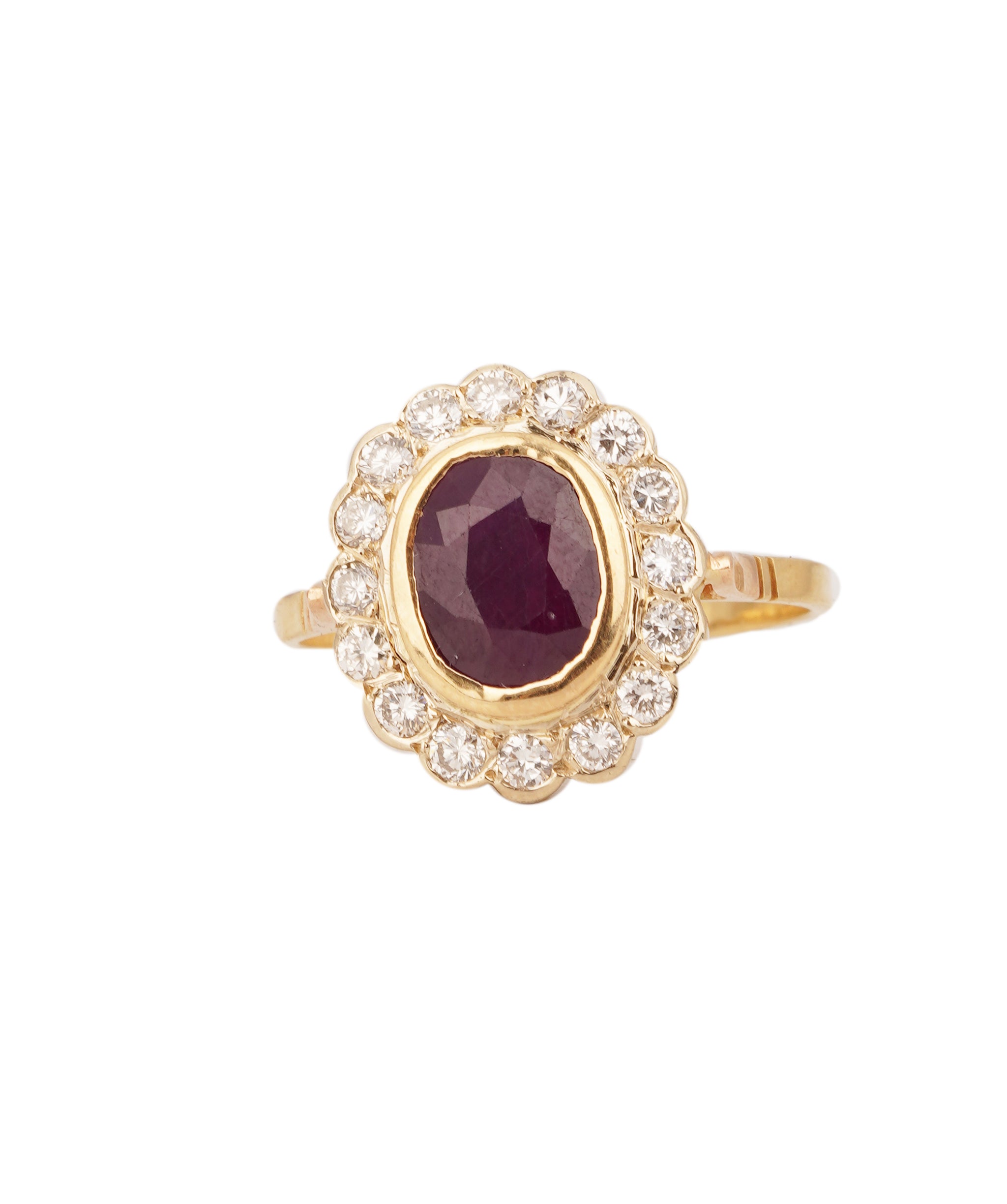 Ruby and Diamond Cluster Ring WA25421